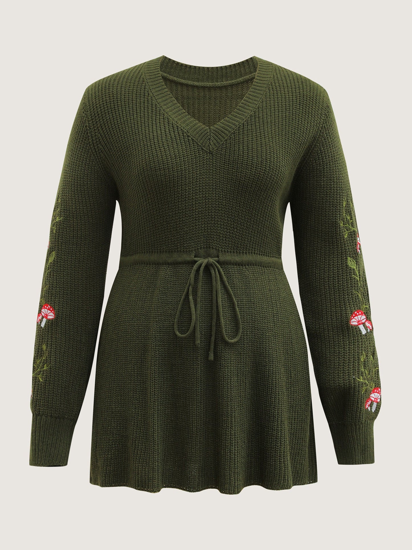 Mushroom Halloween Embroidery A-Line Pullover