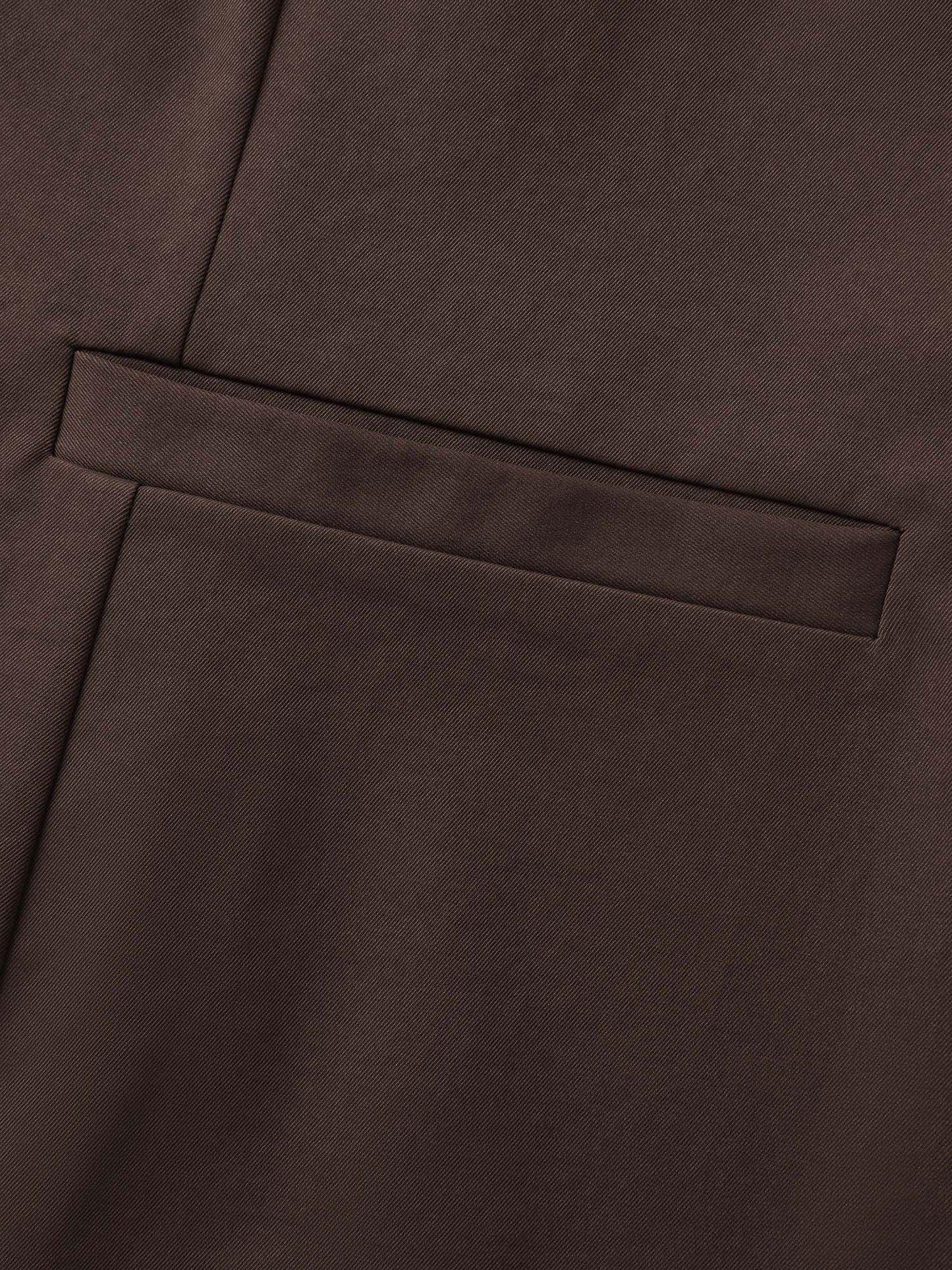 Notched Lapels Gathered Sleeve Blazer