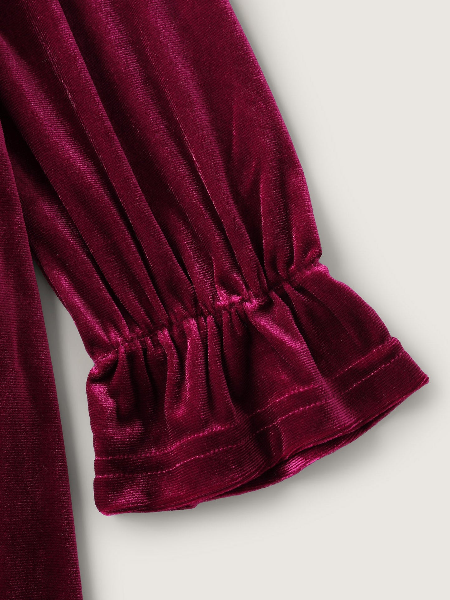 Velvet Pockets Wrap Neck Midi Dress