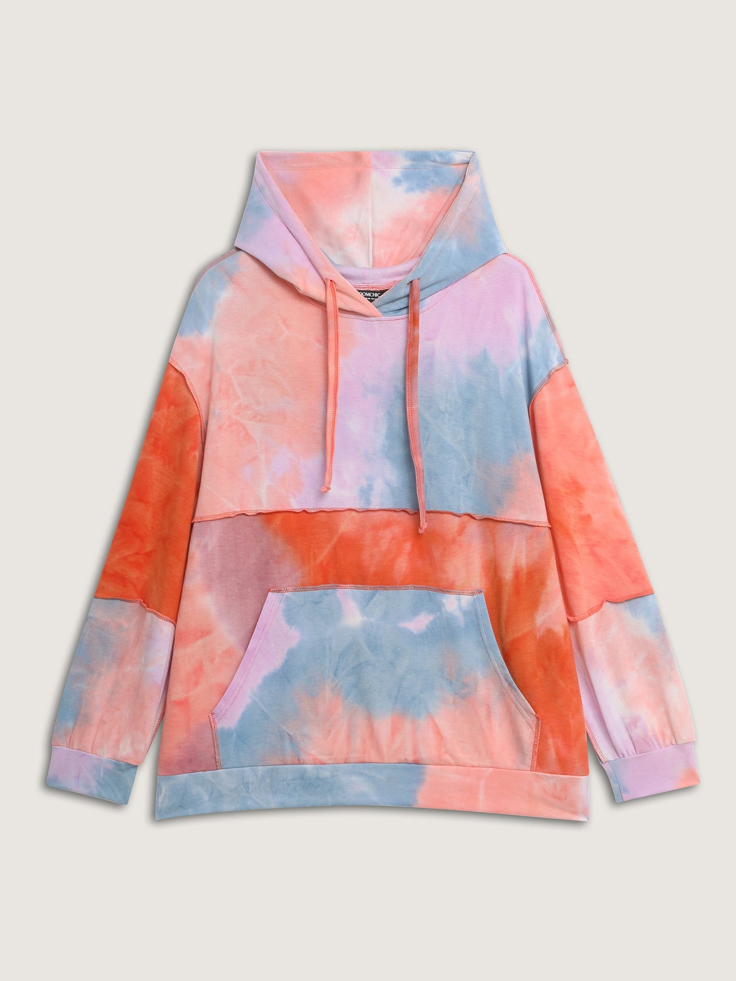 Colorful Relaxed-Fit Pockets Hoodie