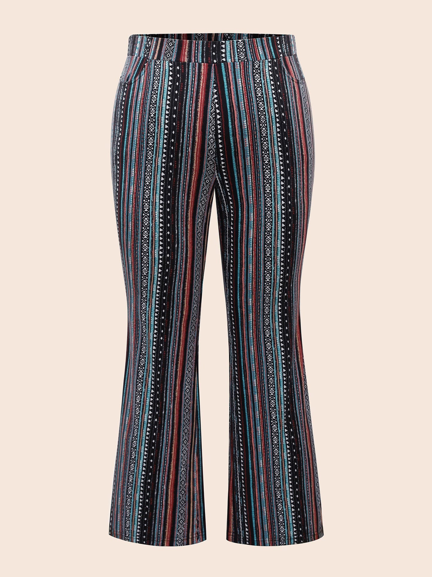 Floral Pattern Midi-Rise Bootcut Legging
