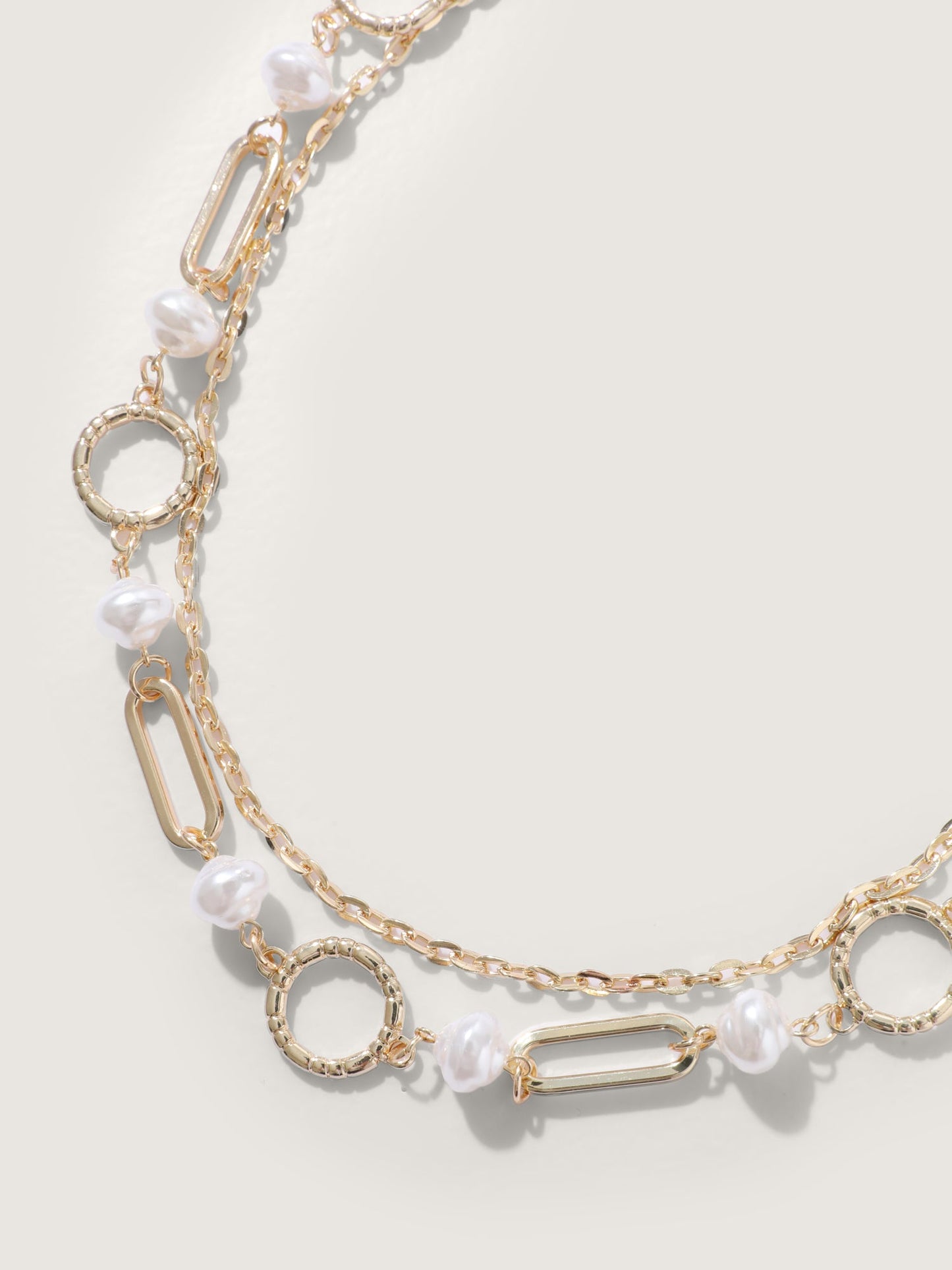 Tassel & Rhinestone Charm Layered Necklace