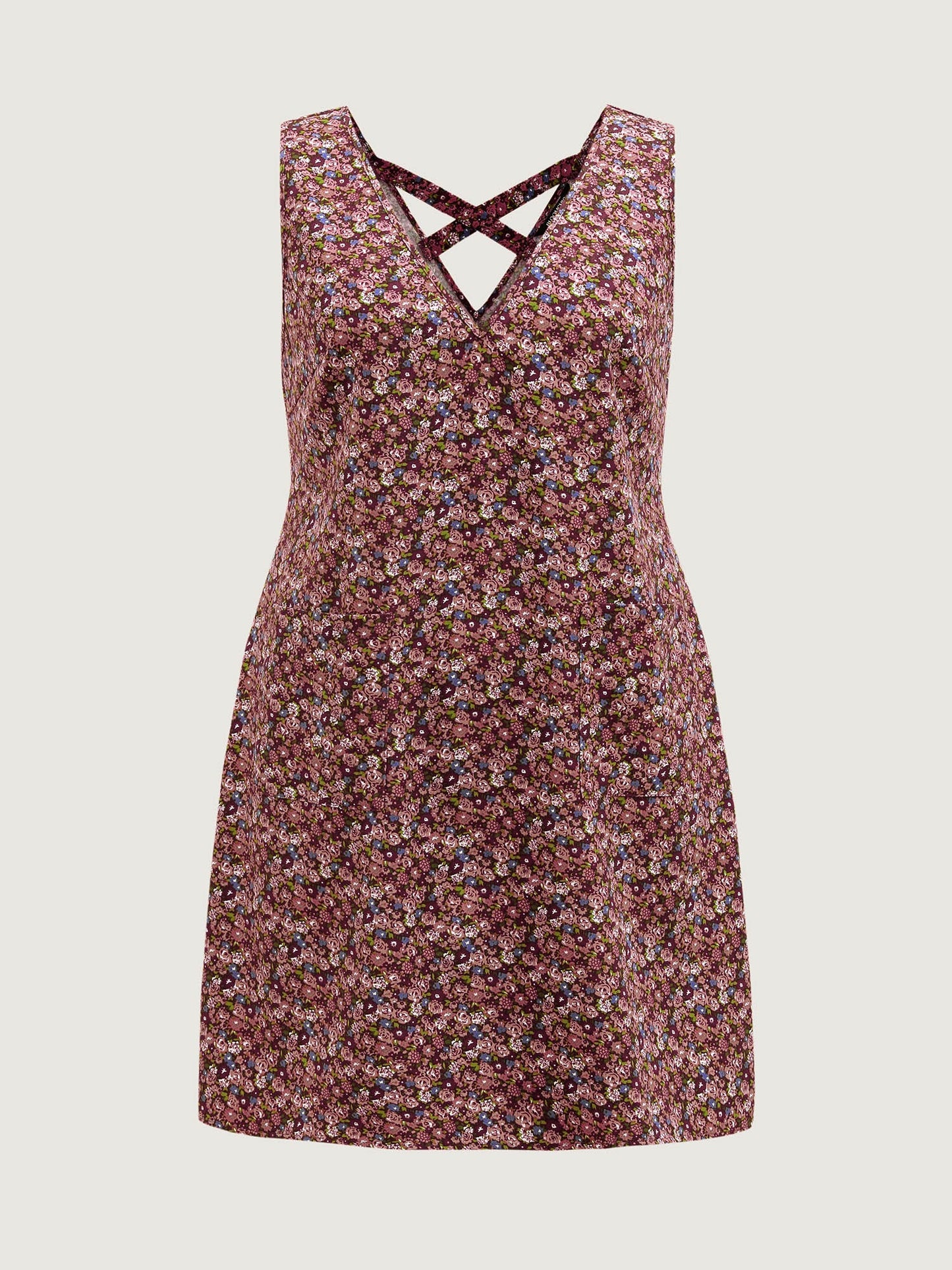 Velvety Thick Fabric Patch Pocket Midi Dress