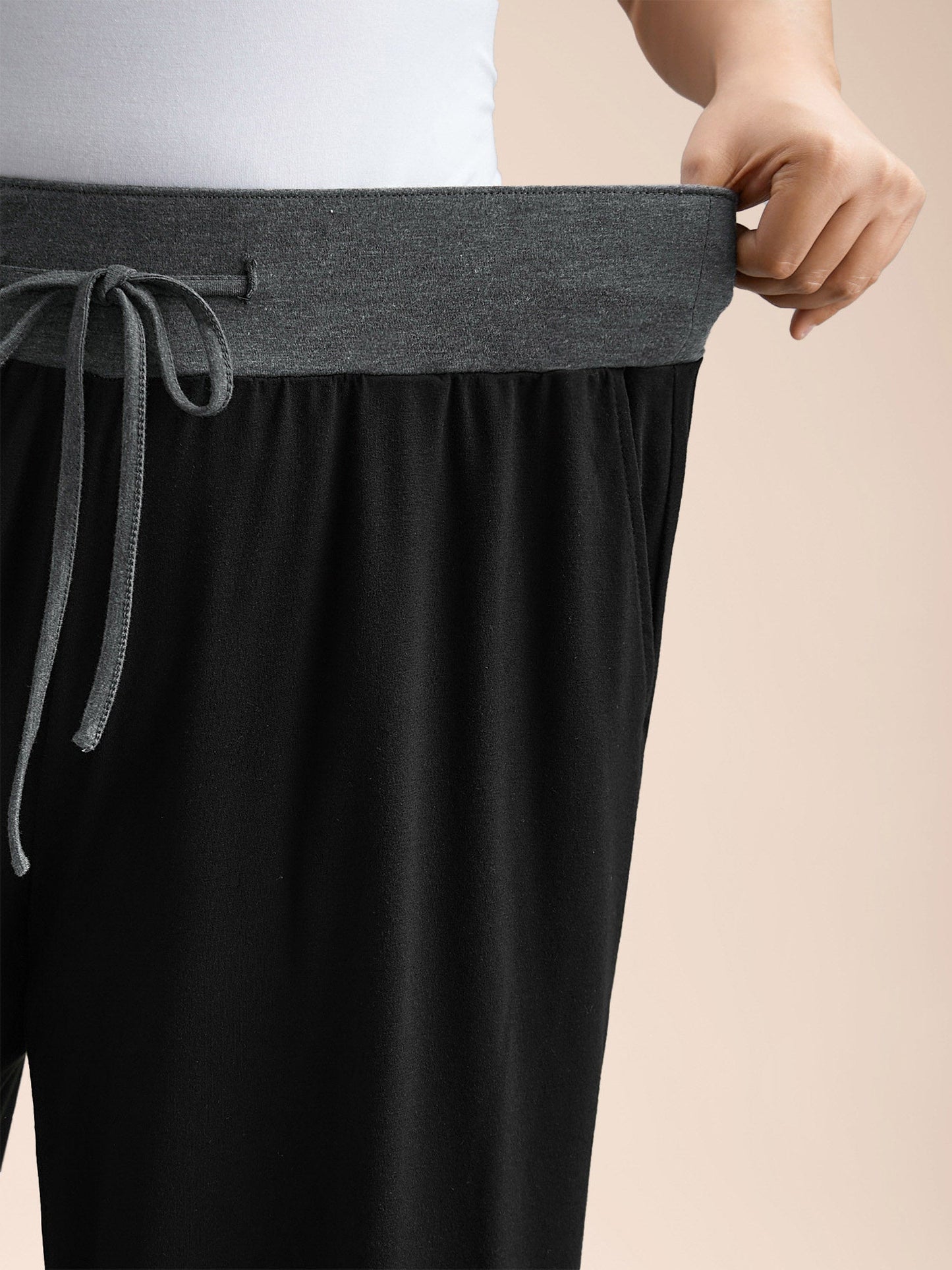 Color-Block Drawstring Lounge Bottoms