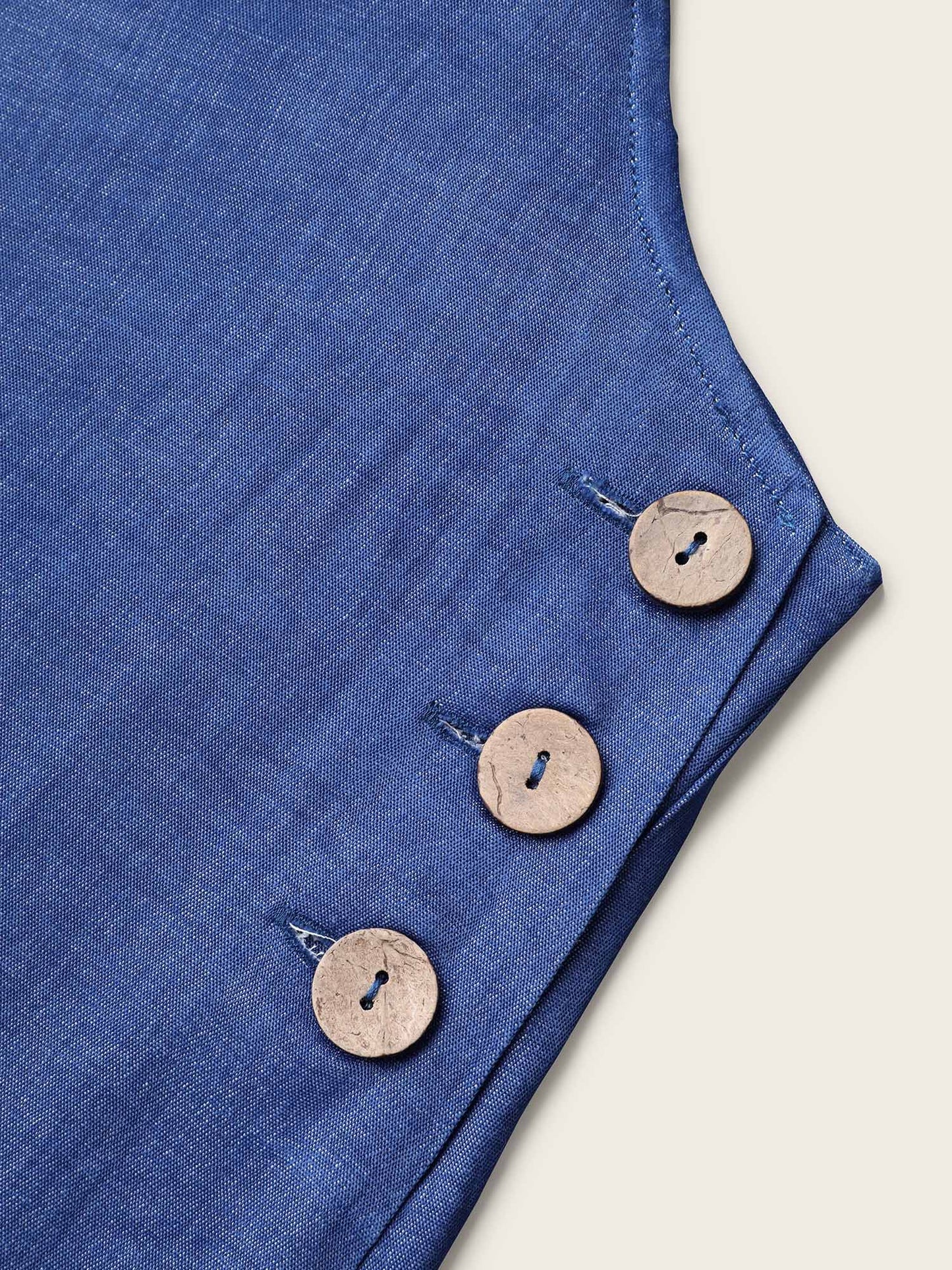 Adjustable Straps Fake-Denim Jumpsuit
