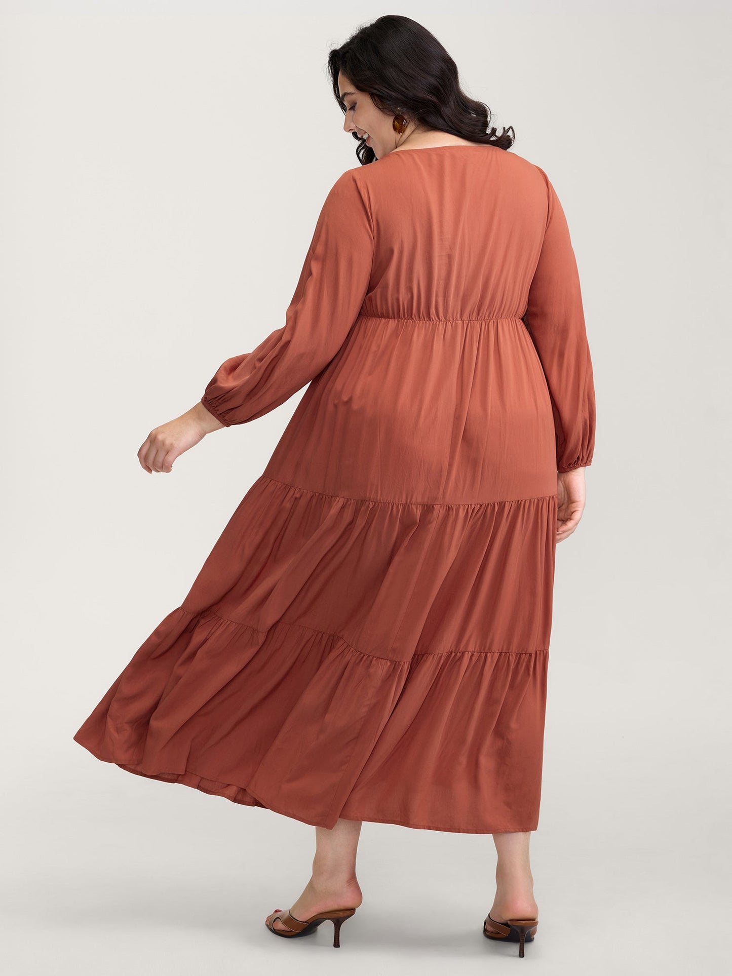 Bust-Ease Adjustable Tiered Maxi Dress
