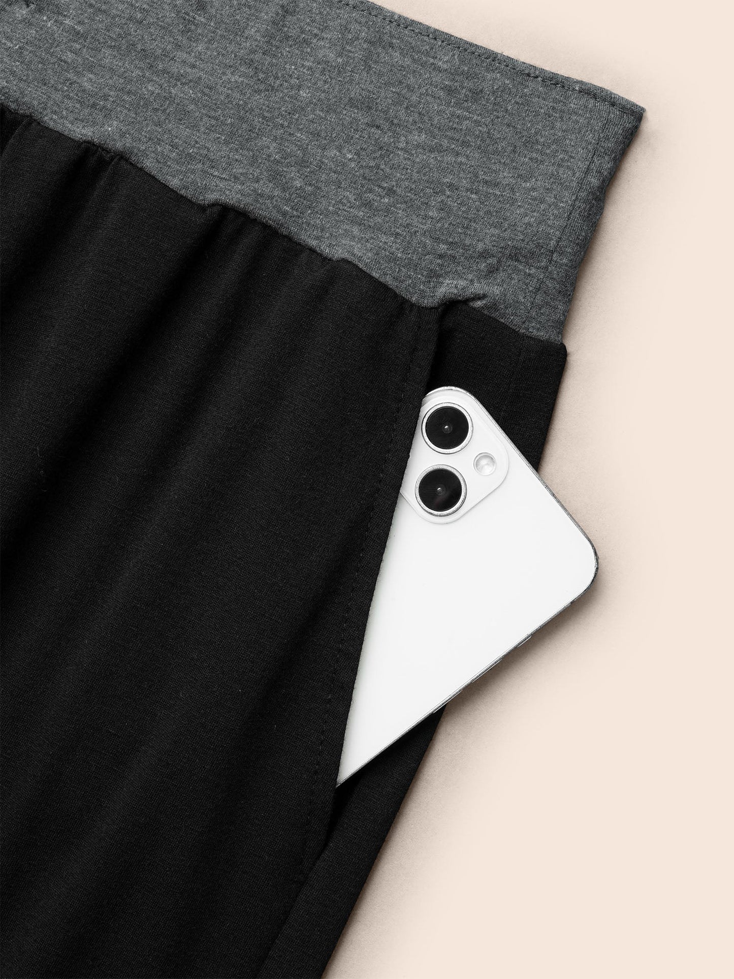Color-Block Drawstring Lounge Bottoms