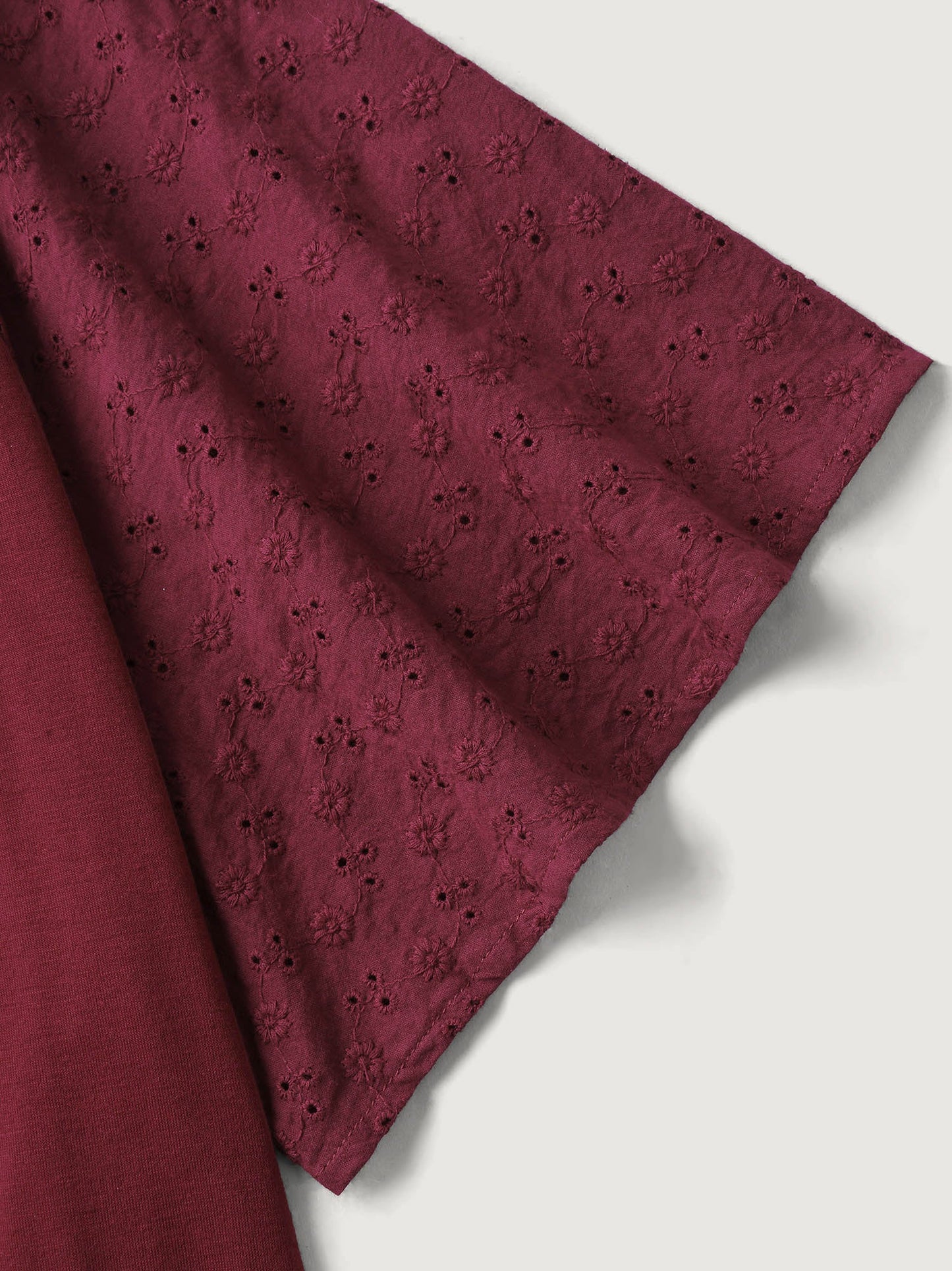 Textured Flared Sleeve Pleated Top
