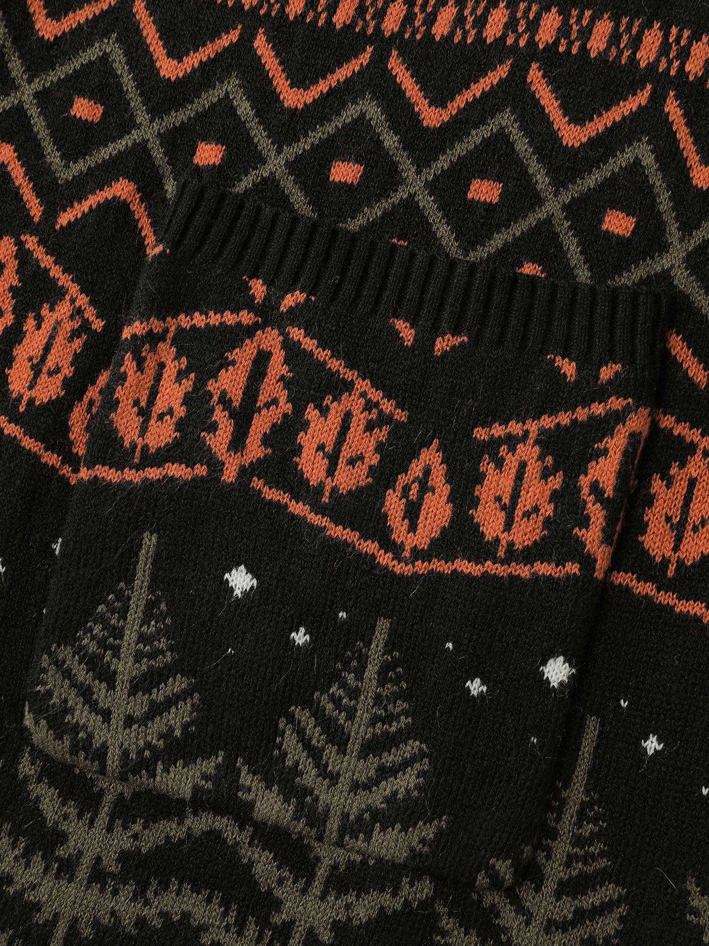 Fox in Forest Contrast Knit Cardigan