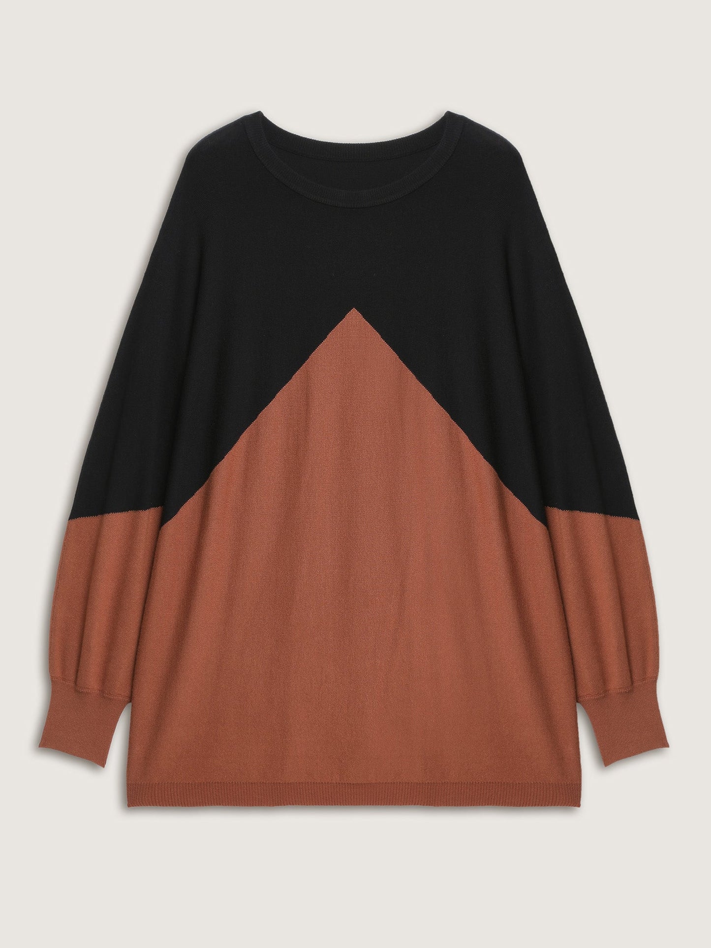 Color Contrast Dolman Sleeve Pullover