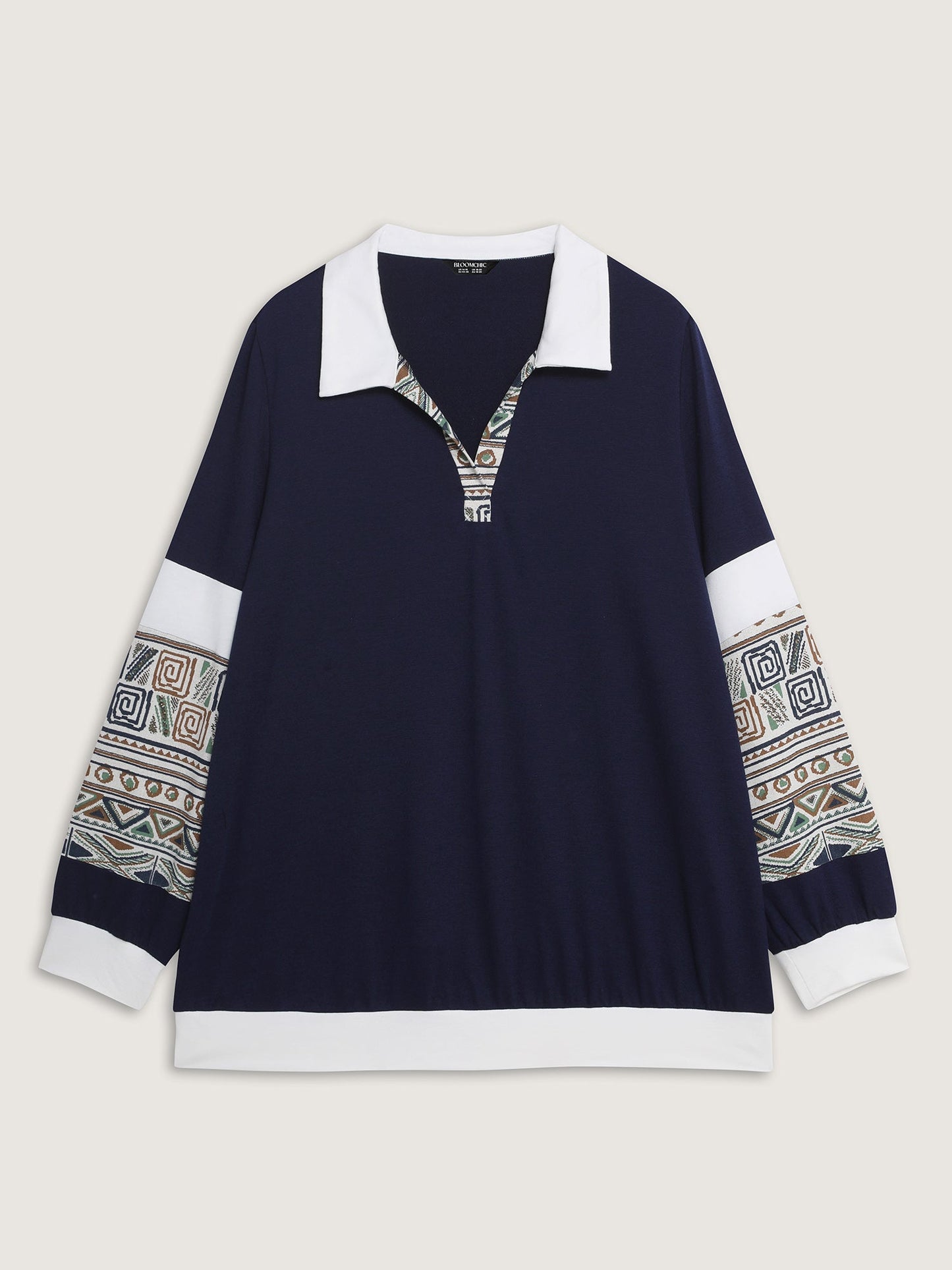 Supersoft Color Contrast Collar Sweatshirt