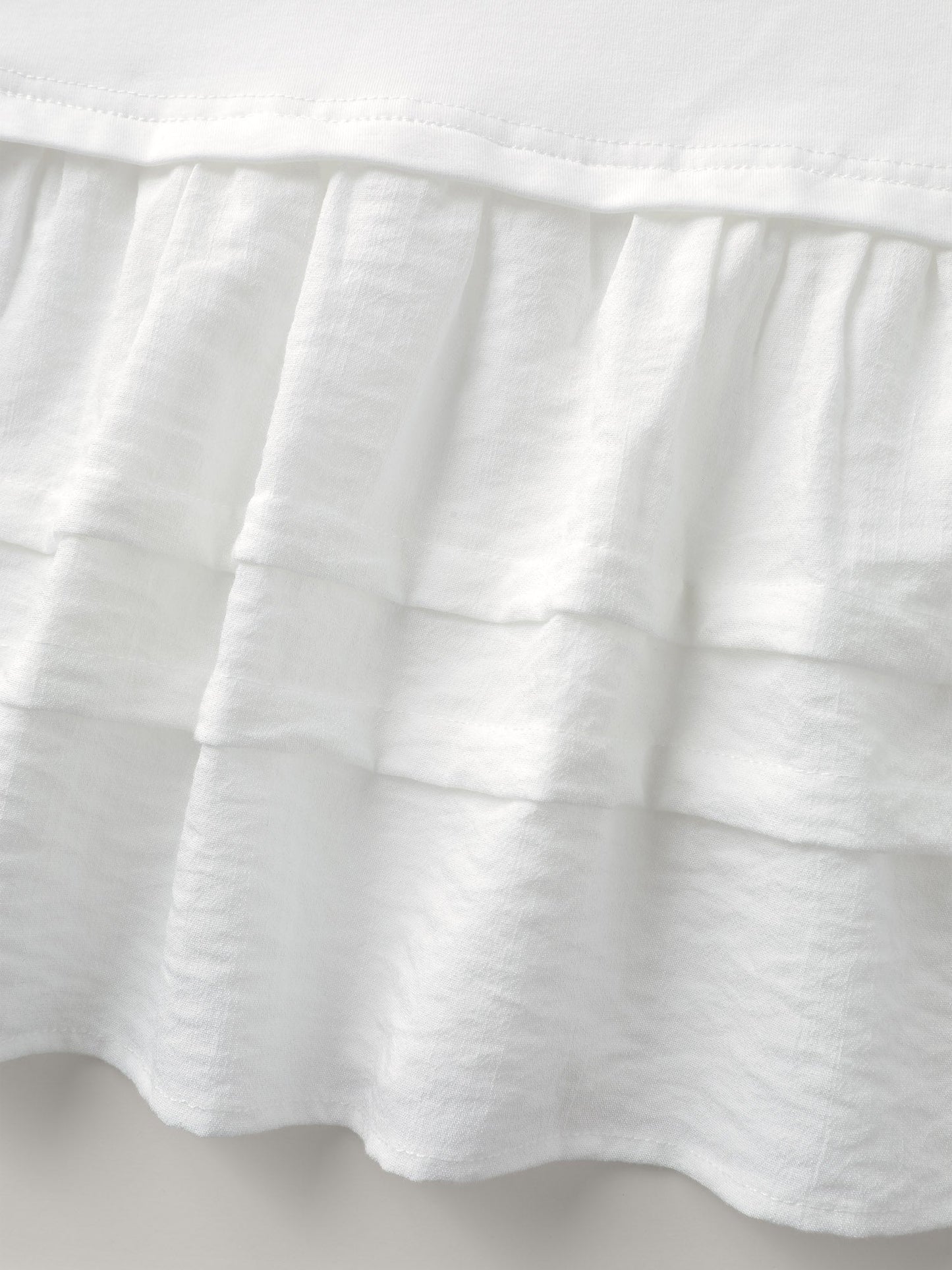 Textured Faux Two-Piece Pleated Sweatshirt
