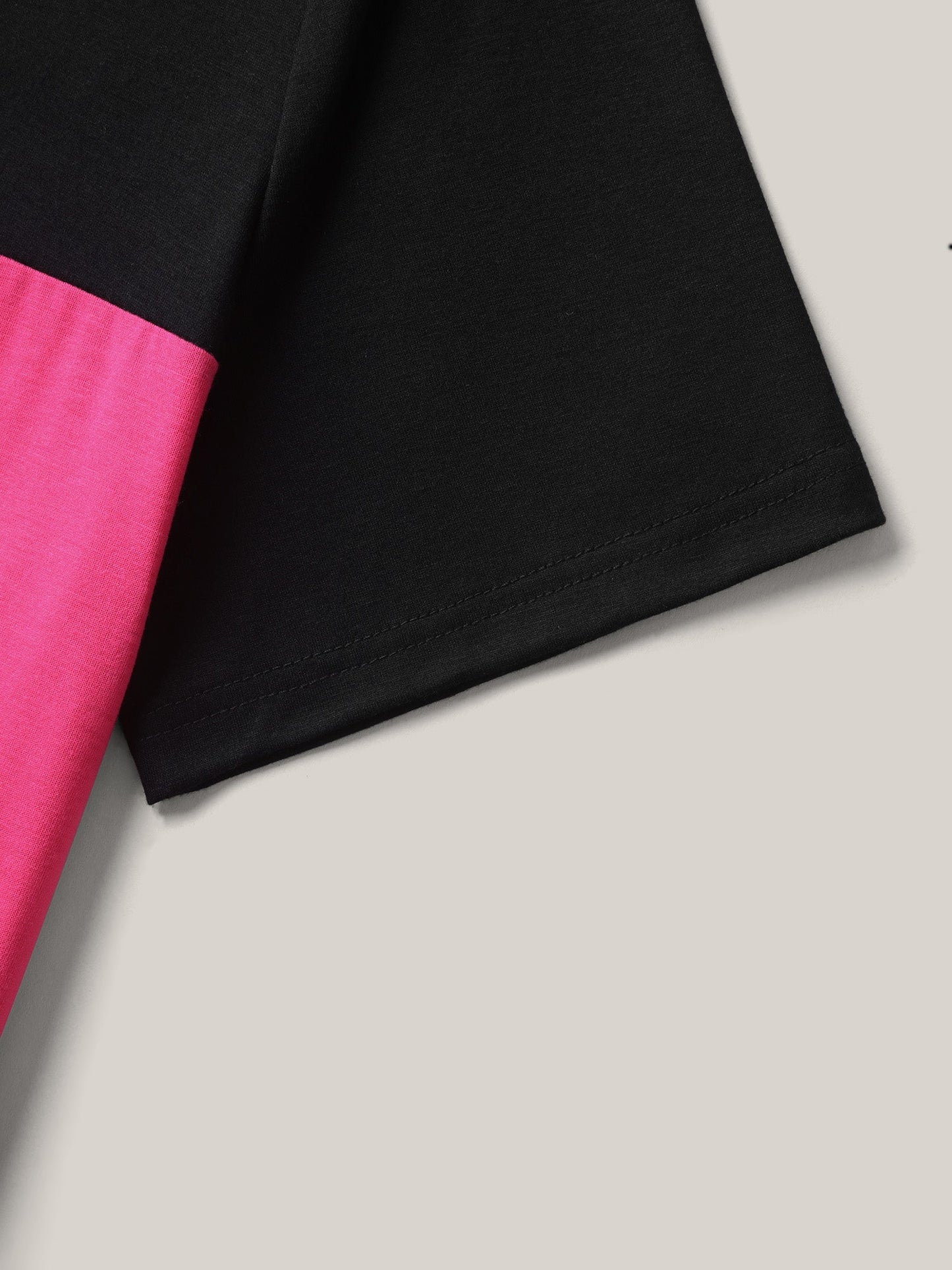 Color Block Heather Stretchy Fitted T-Shirt