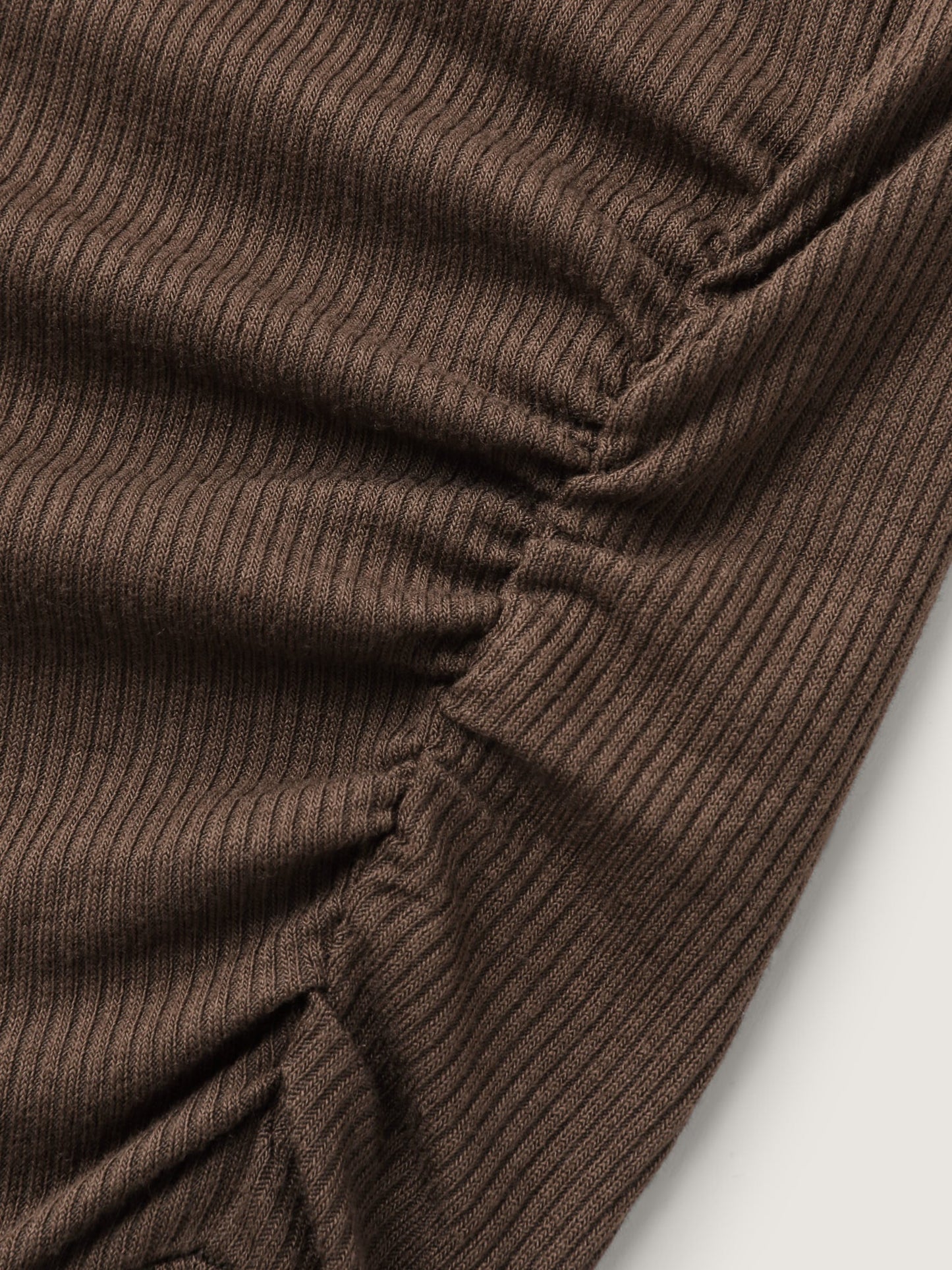 Supersoft Ribbed Knit Cinched-Waist A-Line Maxi Dress