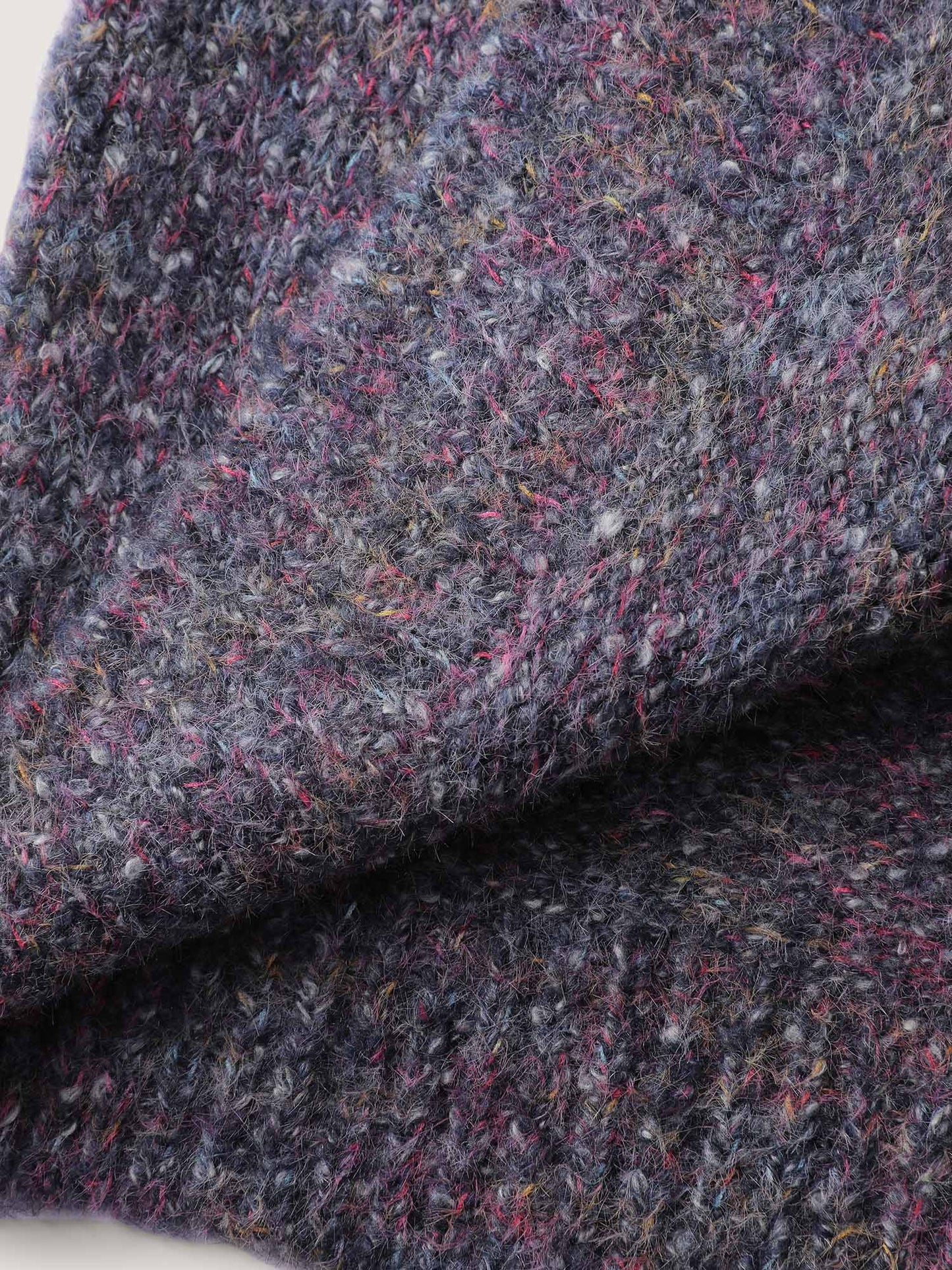 Heather Drop Shoulder Pockets Knit Cardigan
