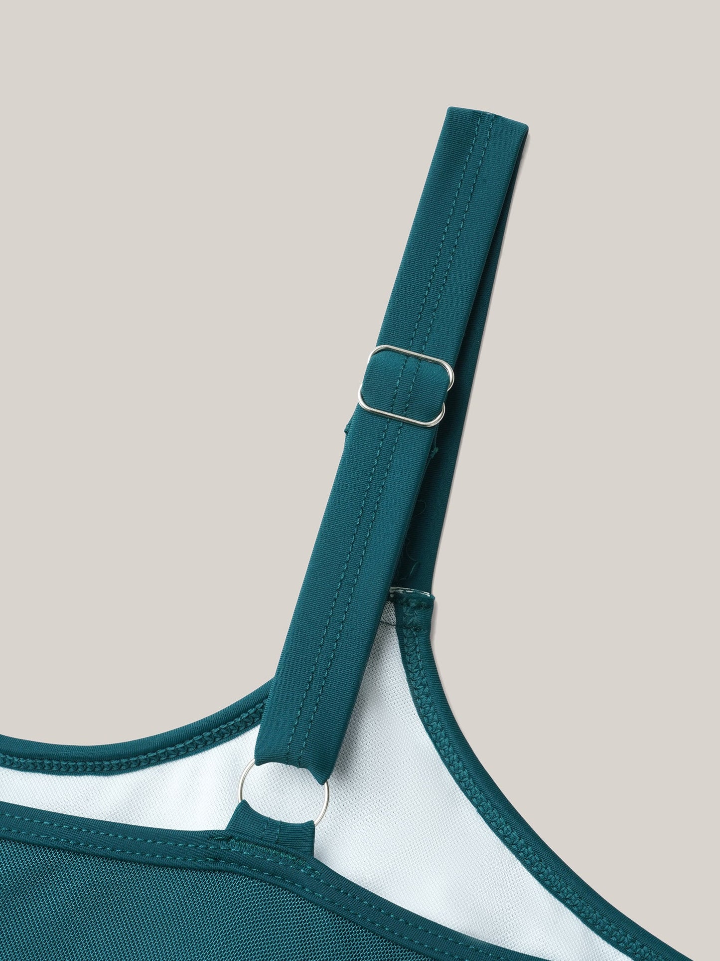 Layered Adjustable Straps Flared Swim Top