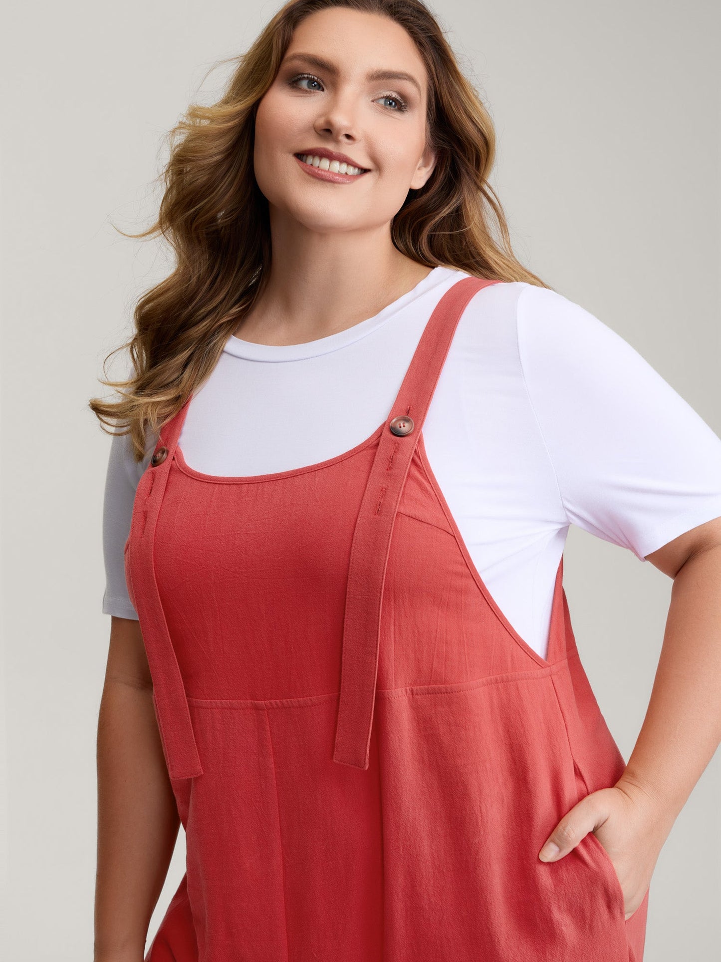 Pure Cotton Harem Pants Adjustable Jumpsuit