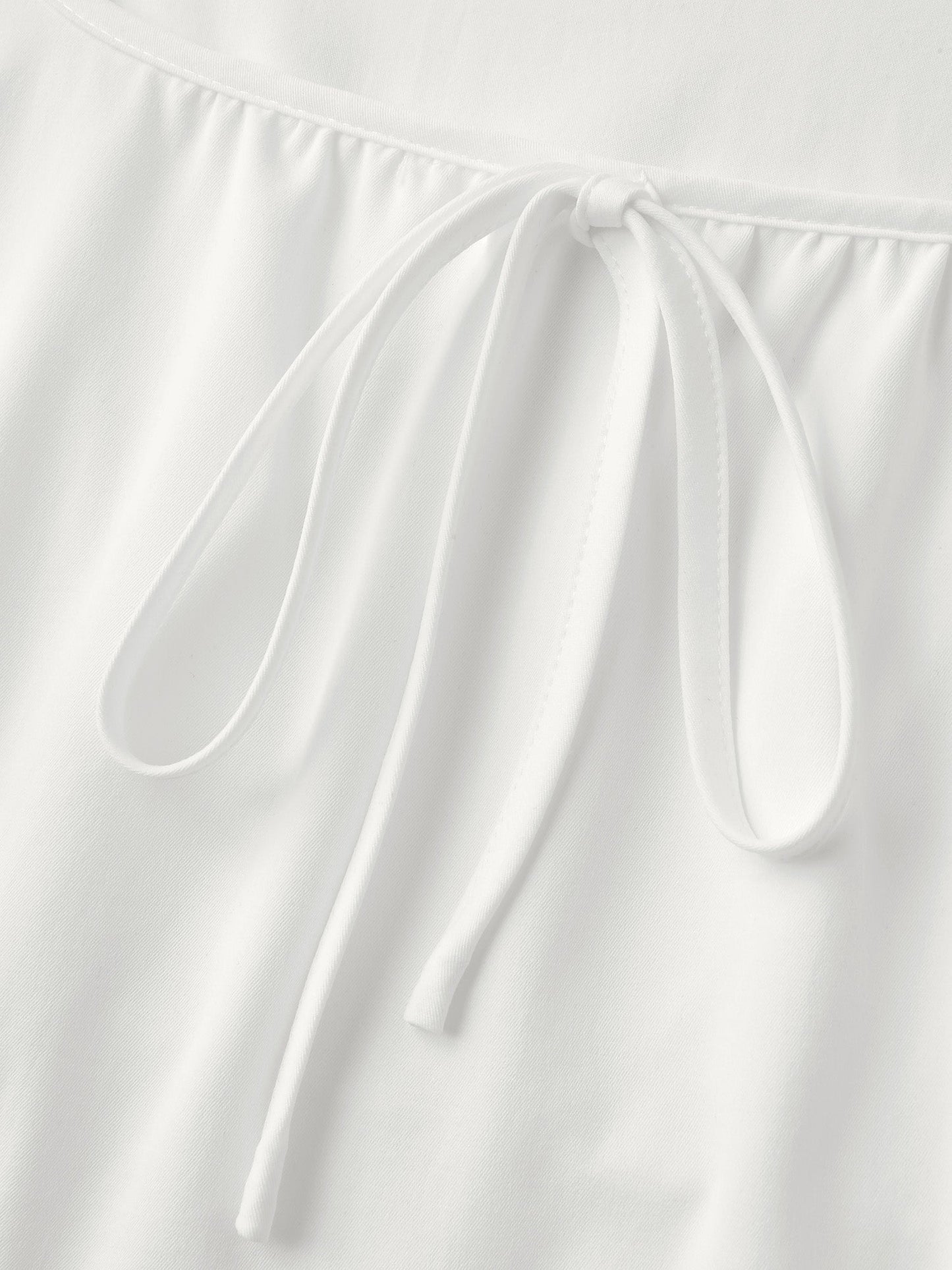 Triangular Cinched-Waist A-Line Midi Dress