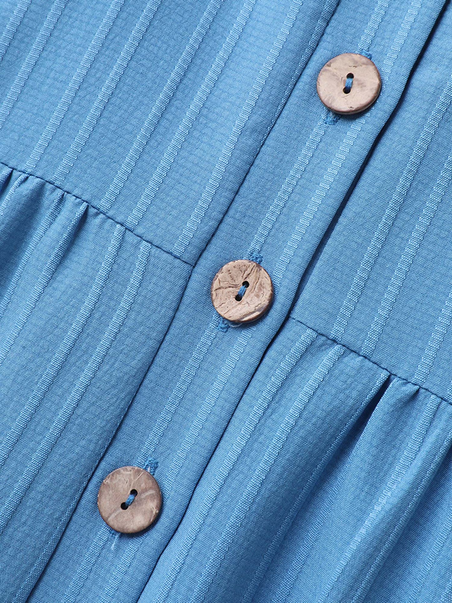 Button Detail High Waisted Solid Jumpsuit