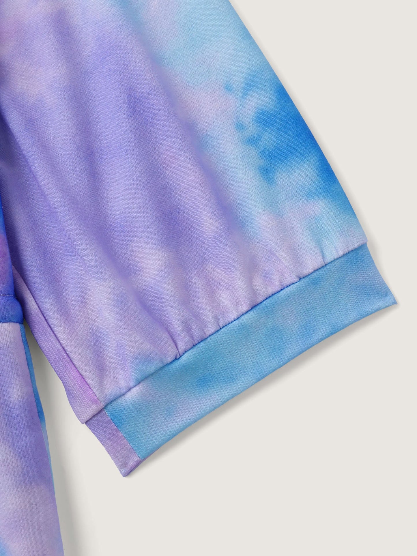 Tie-Dye Print Drawstring Waist Midi Dress
