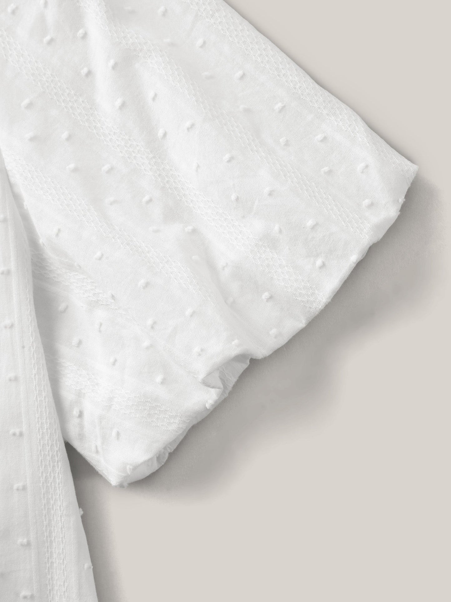 Pure Cotton Puff Sleeve Button Blouse