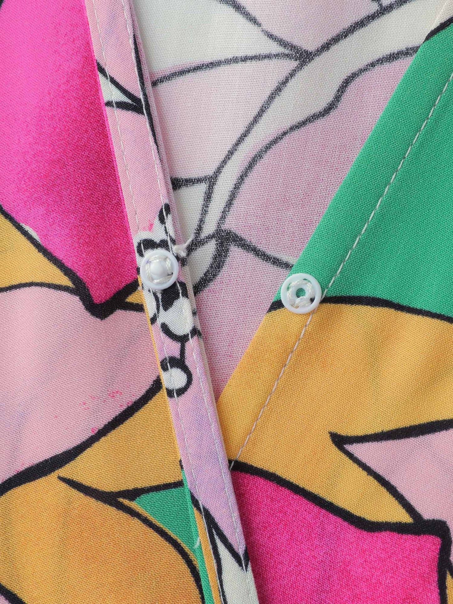Colorful Floral Print Belted Pockets Midi Dress