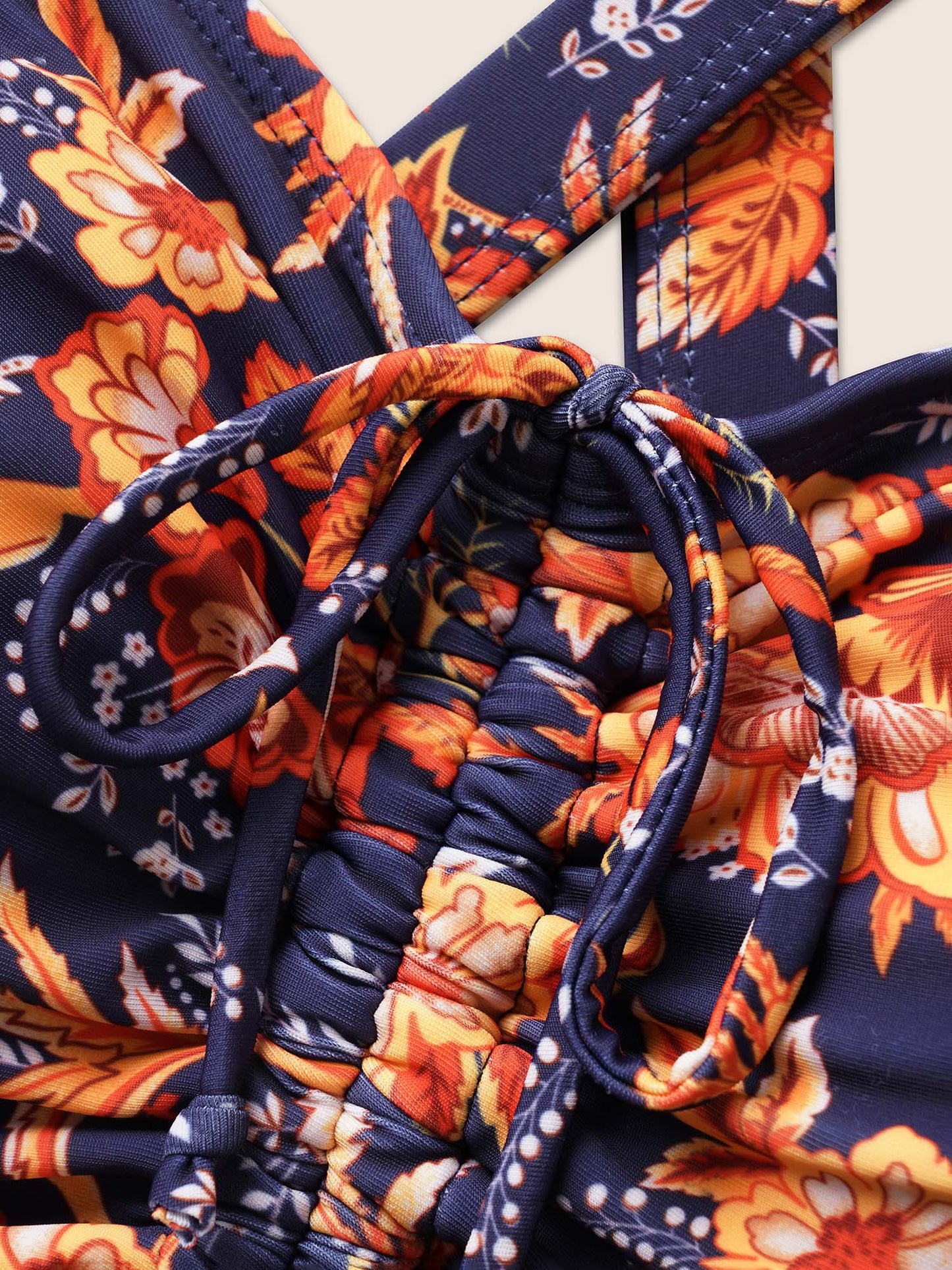 Bandana Print Knotted Asymmetrical Hem Swim Dress