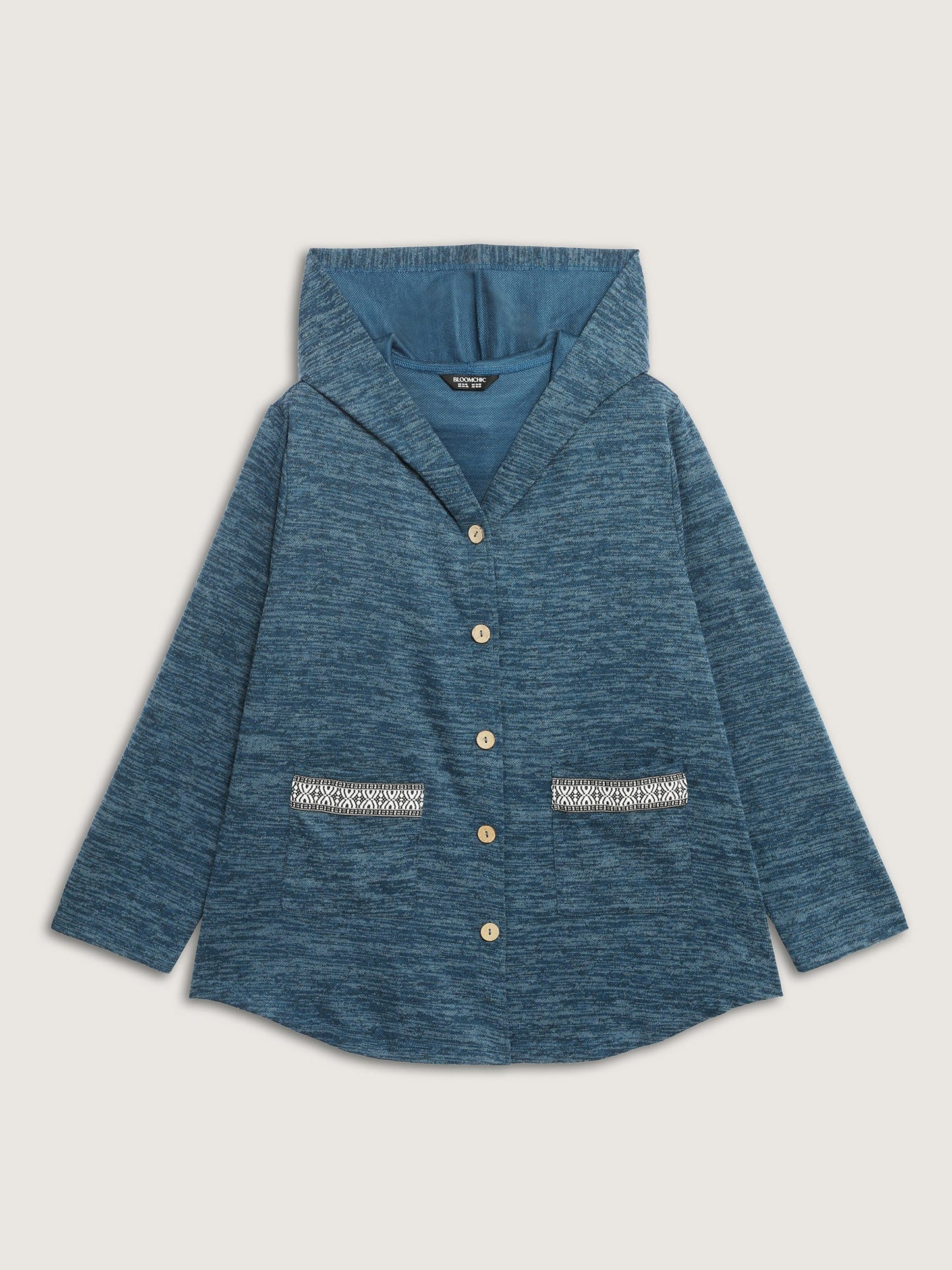 Heather Faux Cashmere Boho Stripe Coat