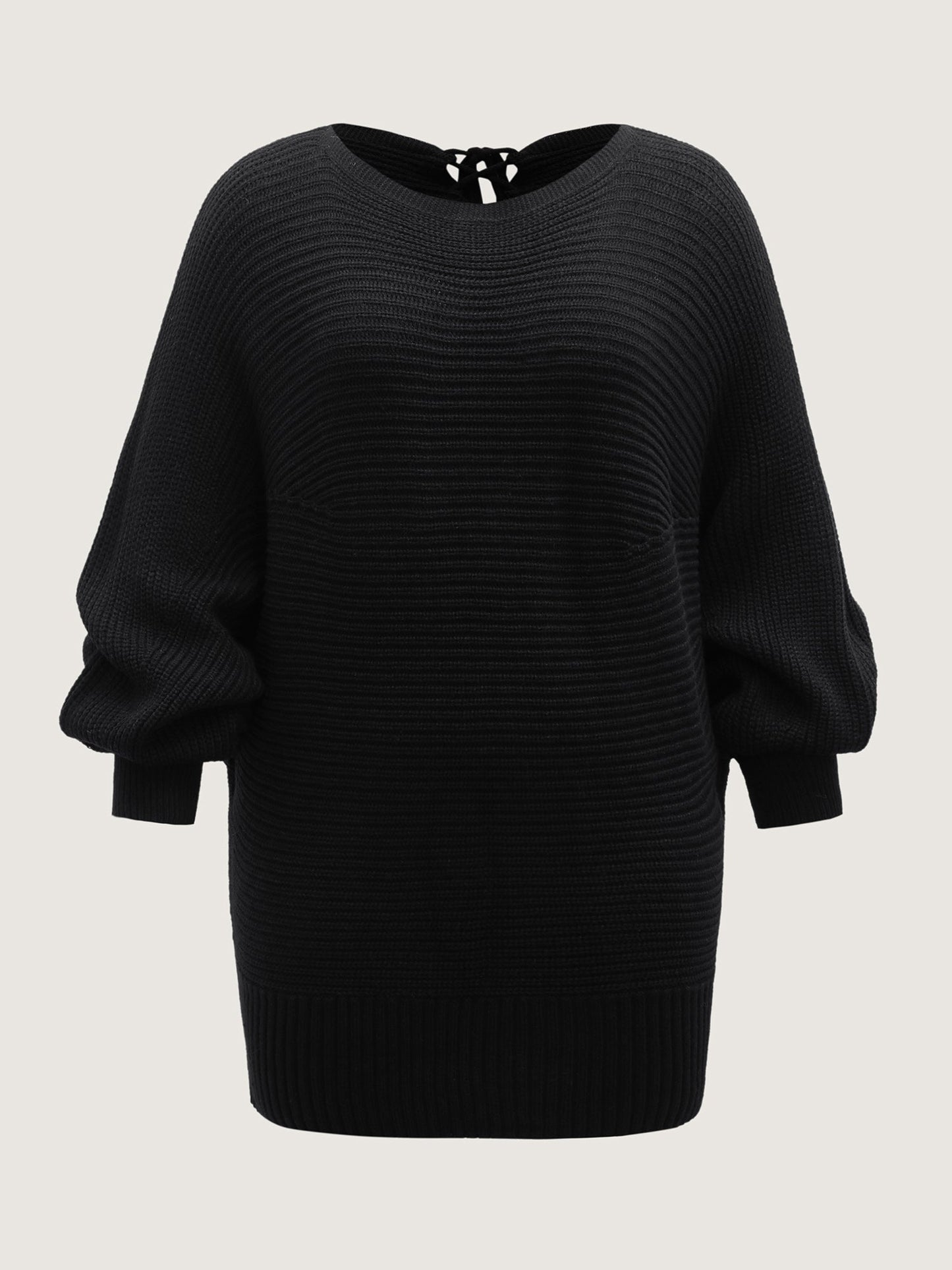 Boat Neckline Tissue Textured Pullover