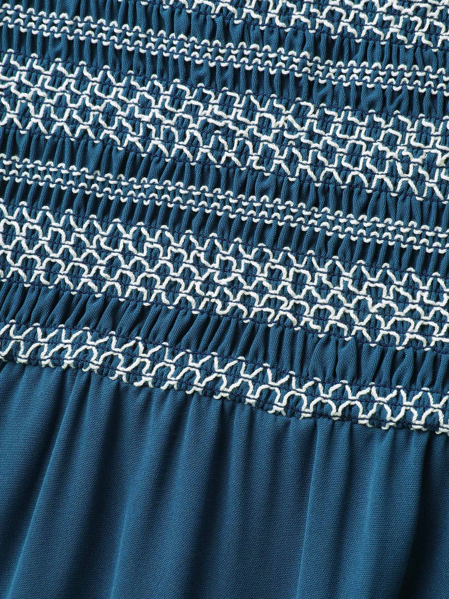 Fancy Shirred Flutter Tiered Pockets Midi Dress