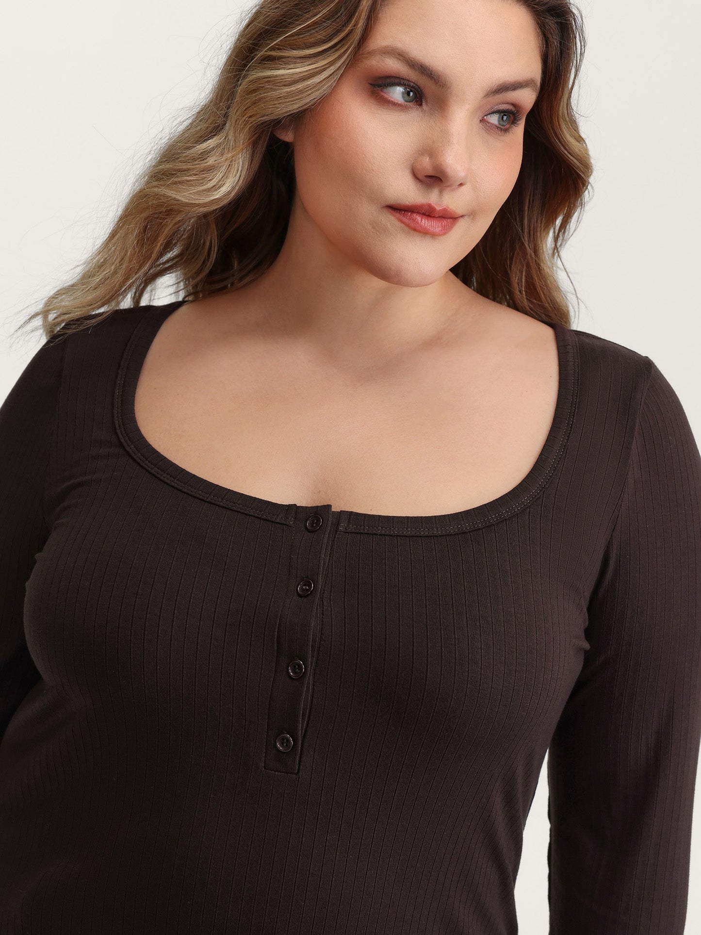 Supersoft Bodycon Fit Half-Placket T-Shirt