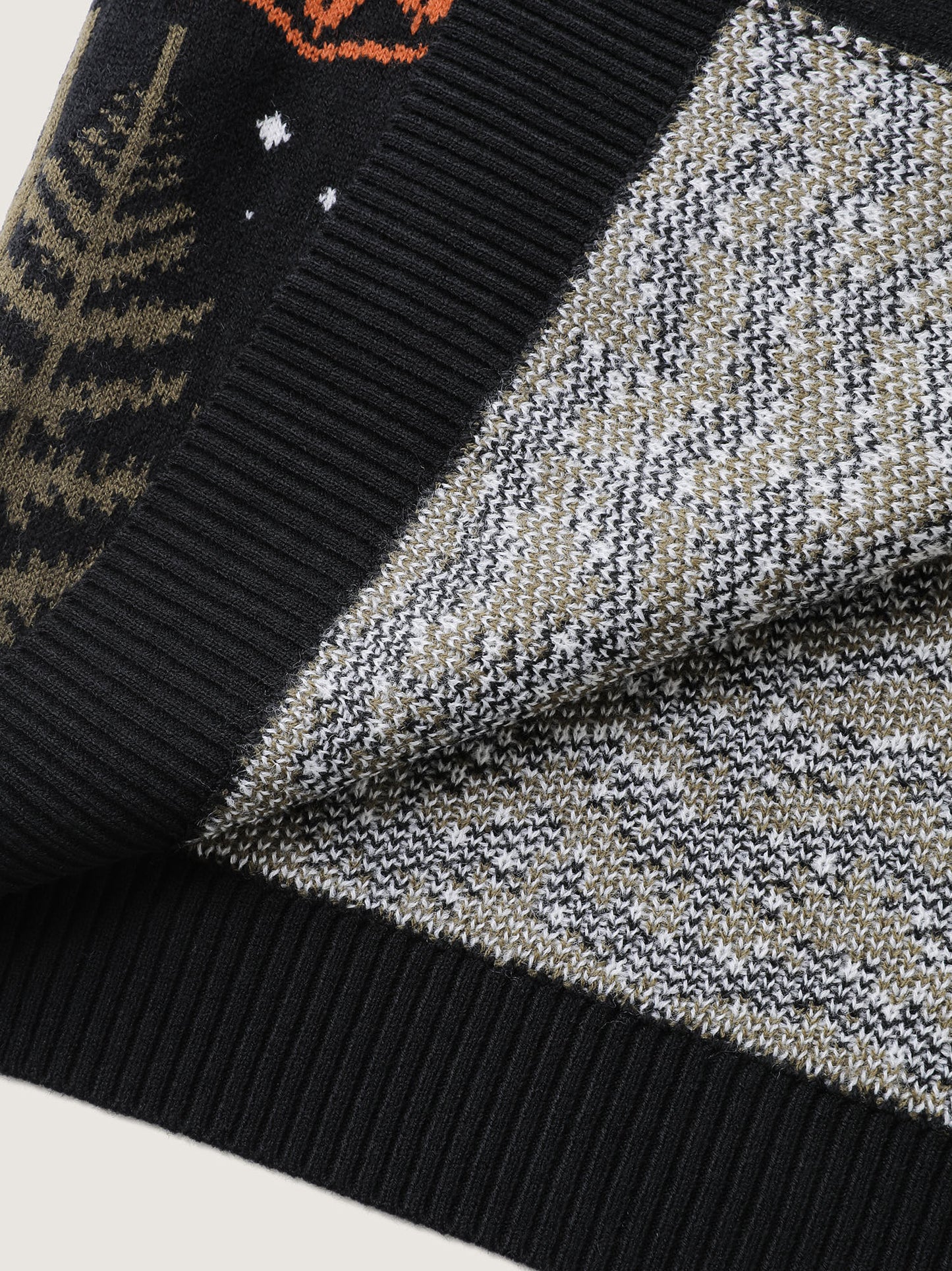 Fox in Forest Contrast Knit Cardigan