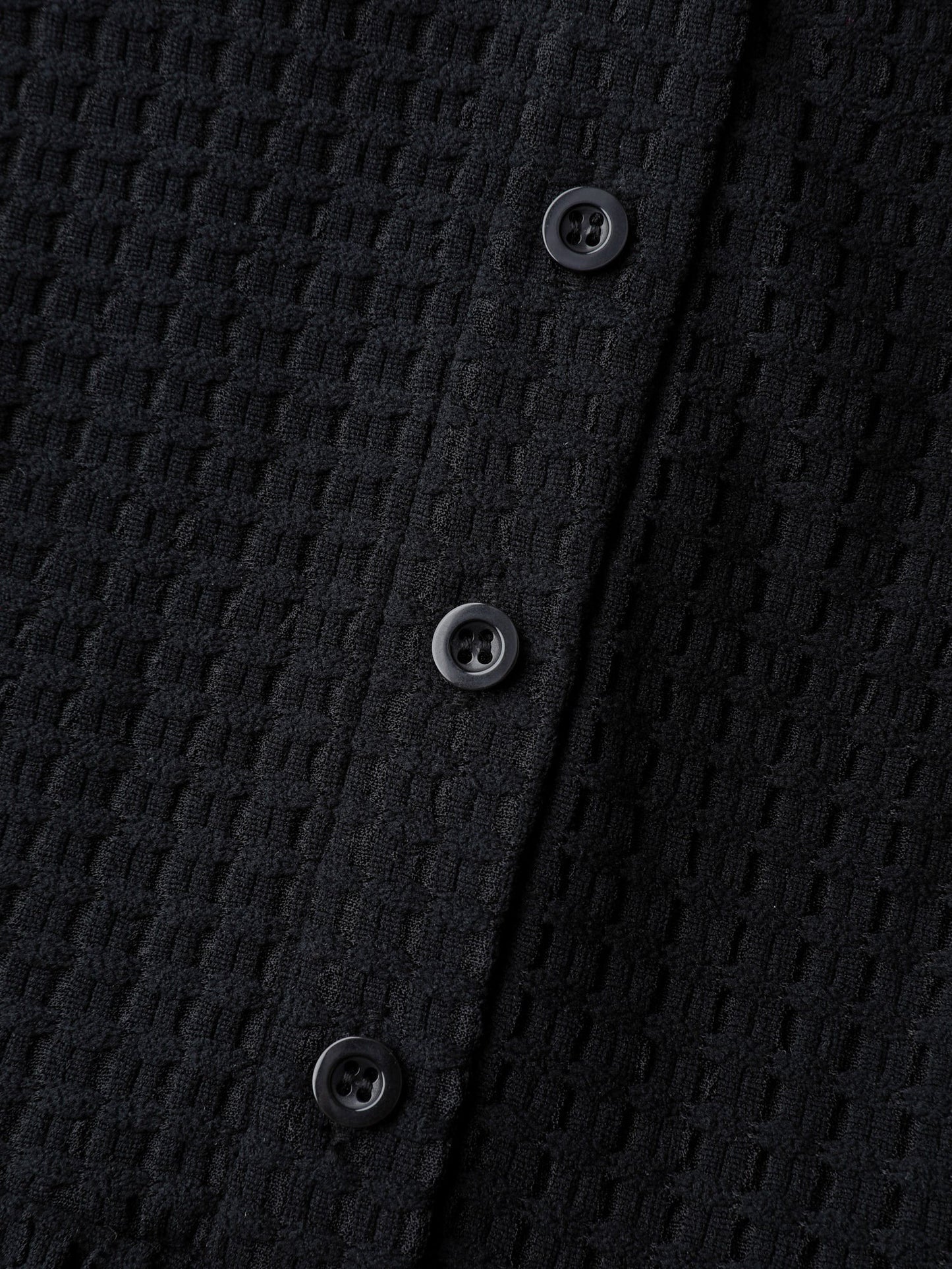 Textured Button Placket Knit Top