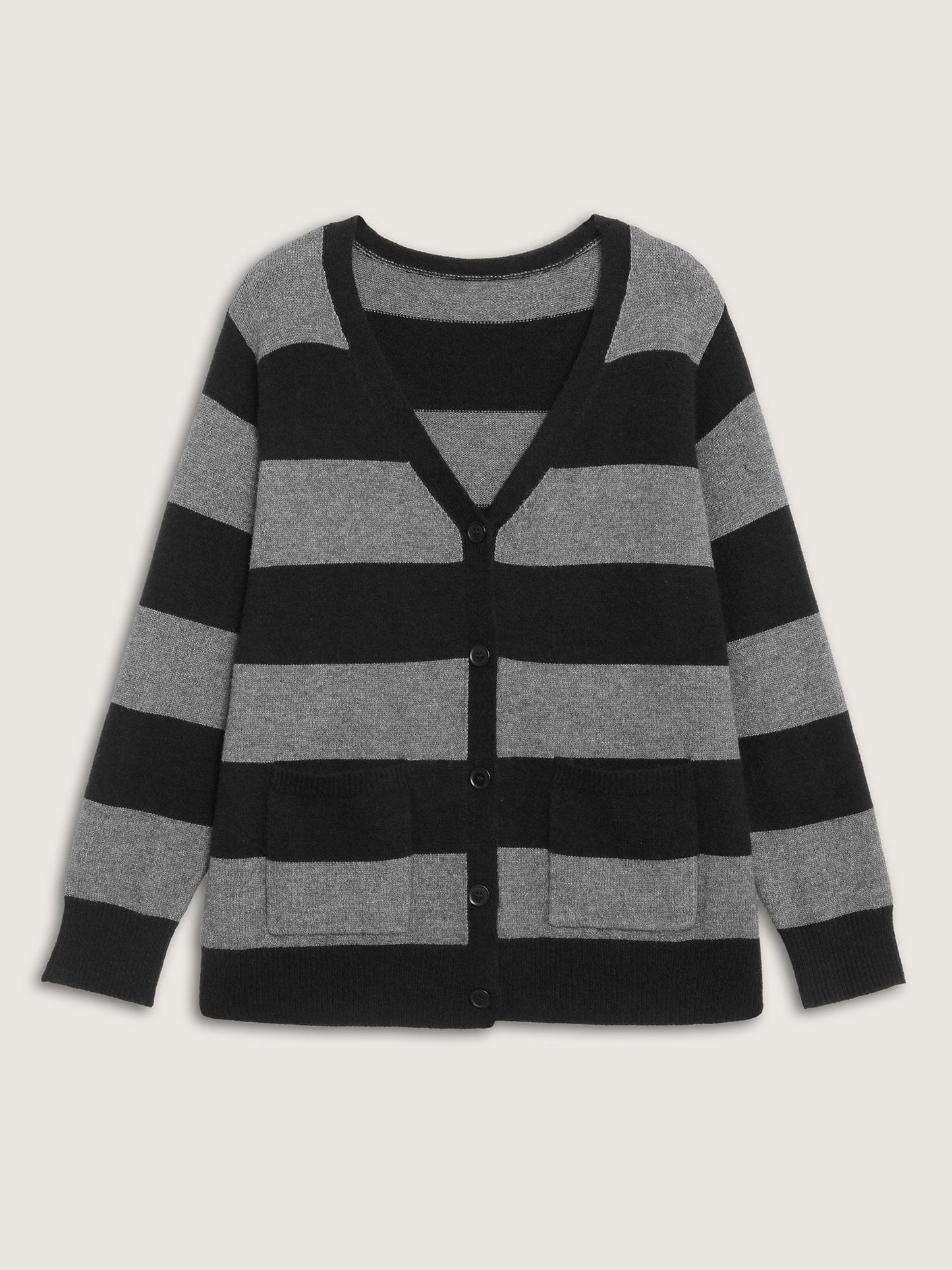 Supersoft Colorblock Button-Down Knit Cardigan