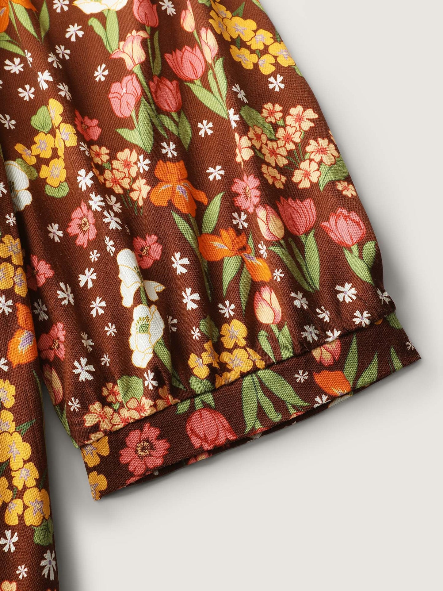 Rayon Floral Print Midi Dress