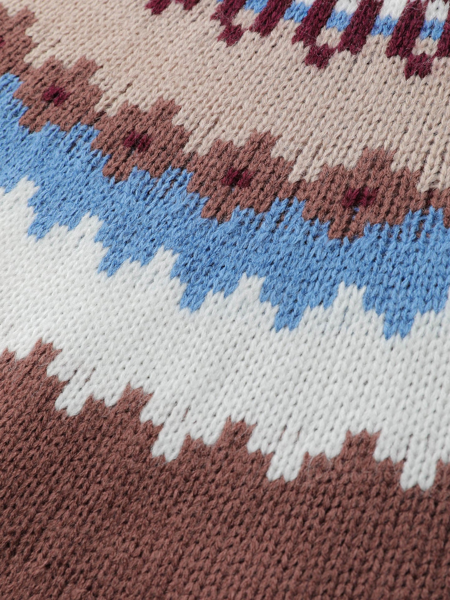 Fair-Isle Jacquard Pattern Contrast Pullover