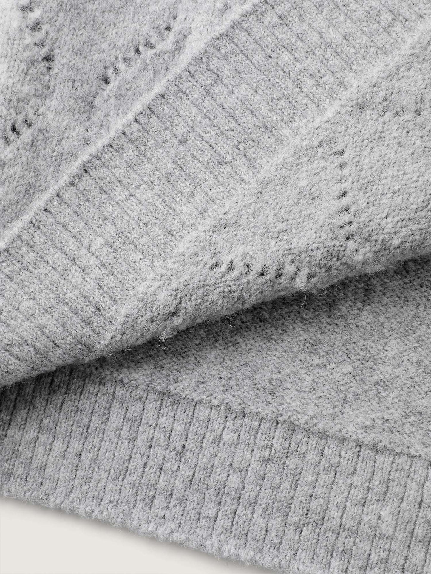 Textured Flared Sleeve Zipper Knit Cardigan