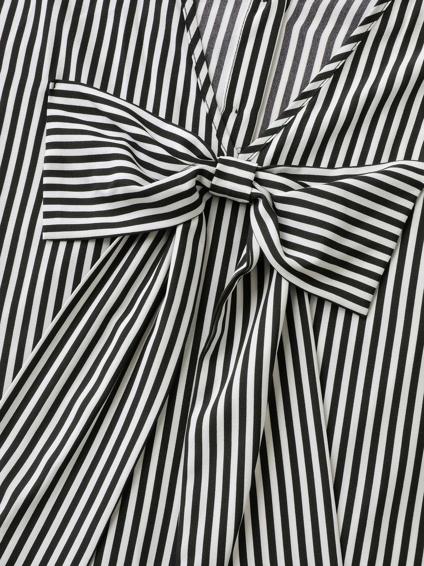 Striped Bow-Tie Button-Down Shirt