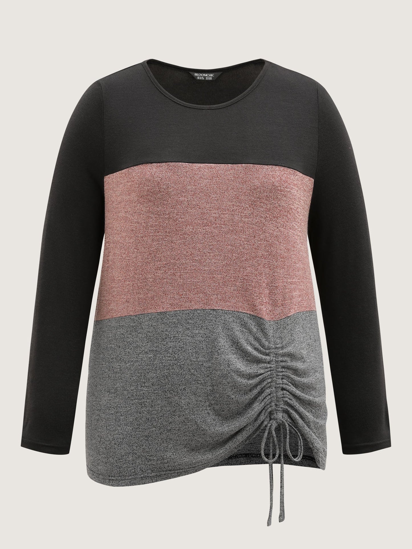 Colorblock Side Drawstring T-Shirt