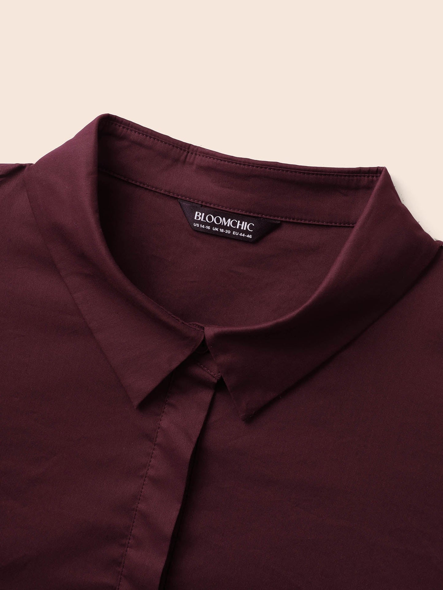 Stretch Woven Princess Seams Offsleeves Blouse