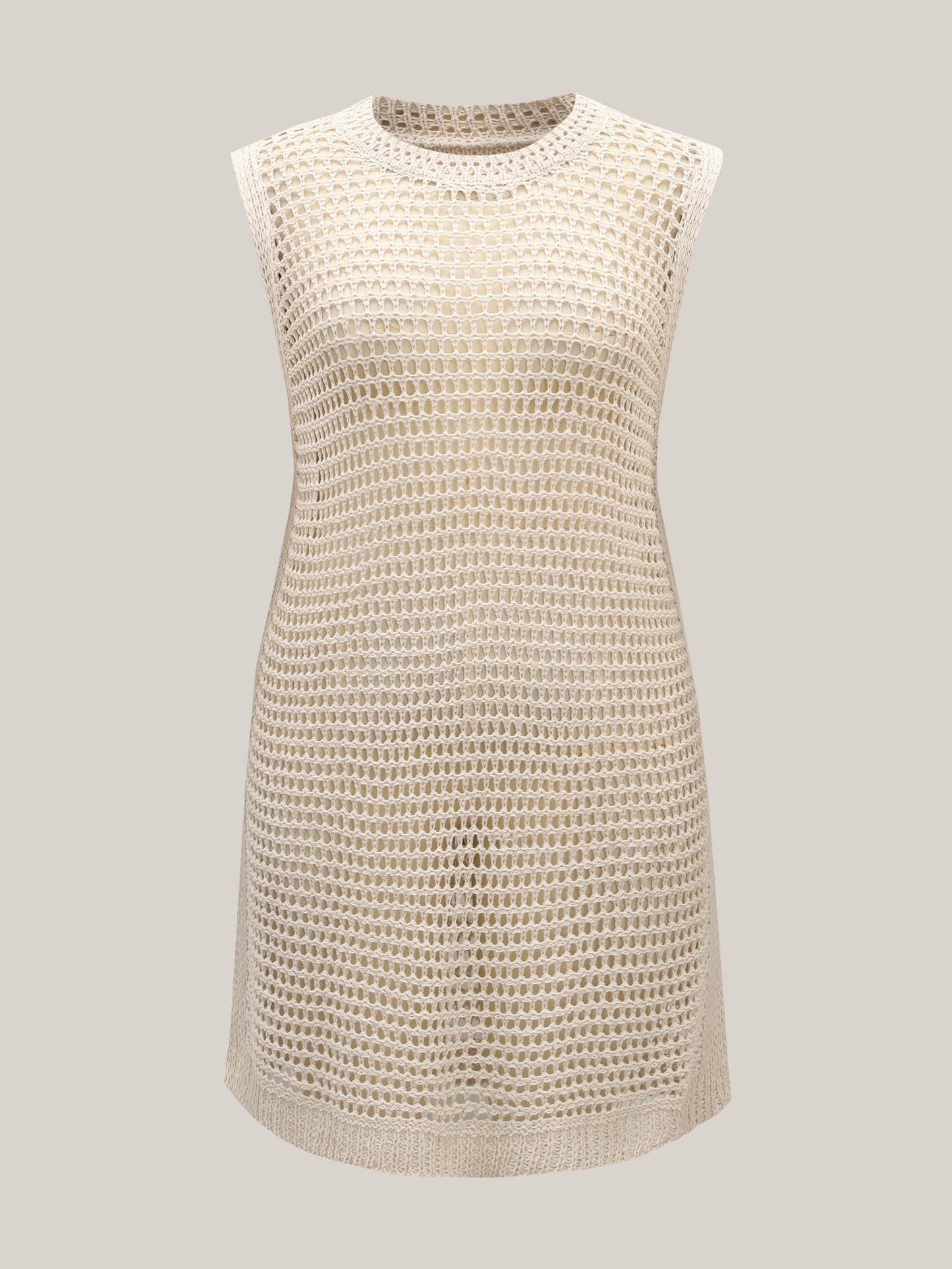Cut-Out Round Neck Swim Cover-Up