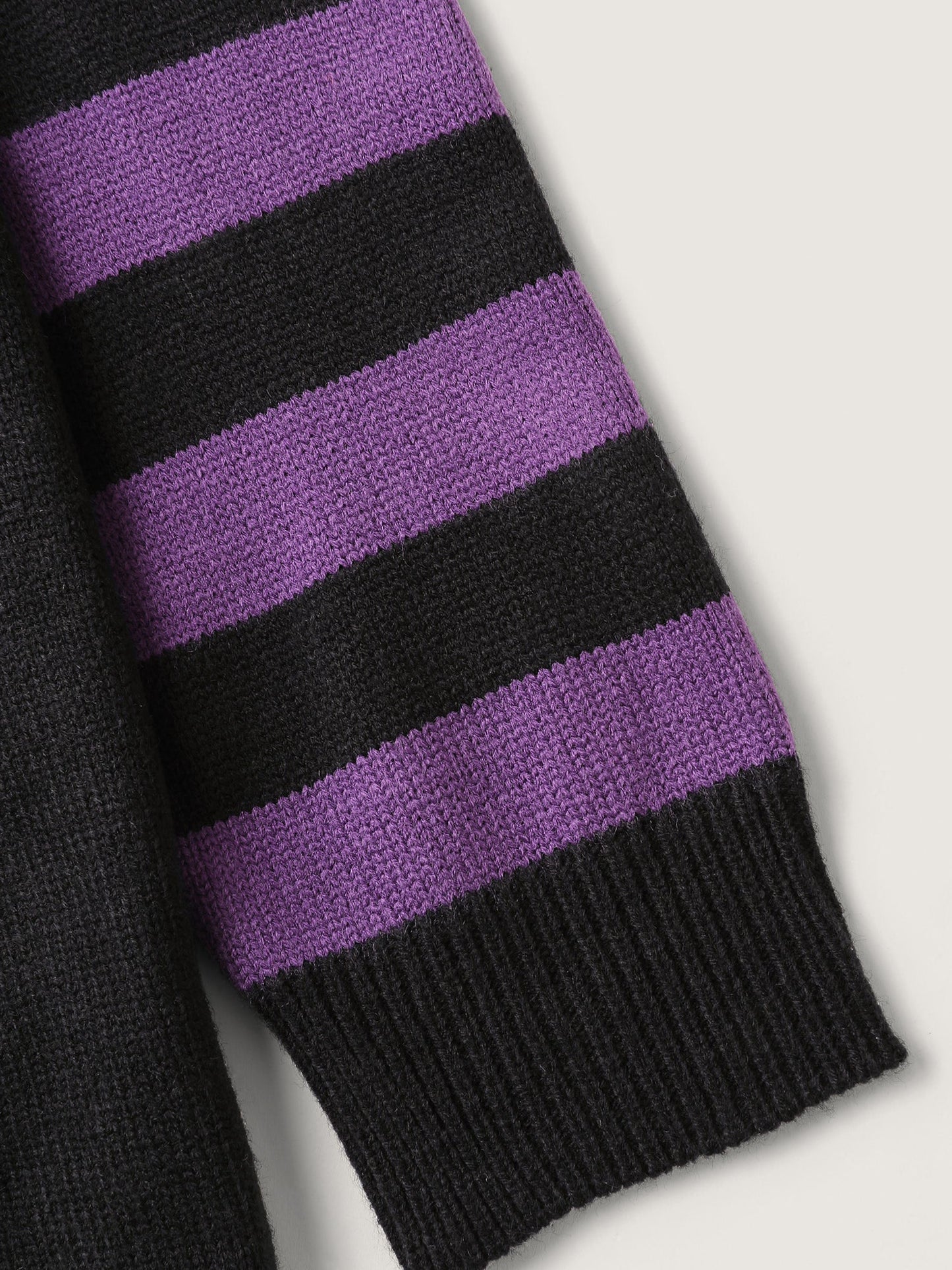 Stripes Sleeve Contrast Hooded Cardigan
