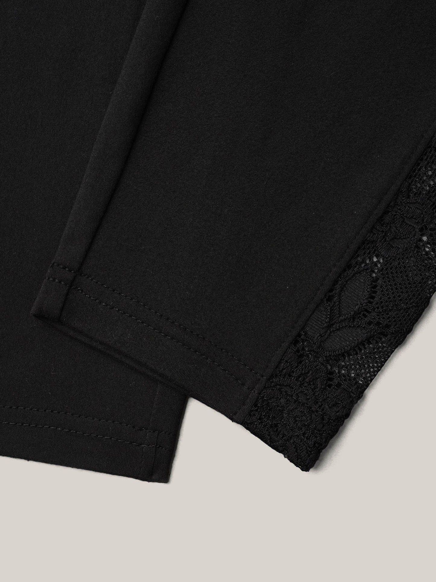 Lace Mid-Rise Tight Pants