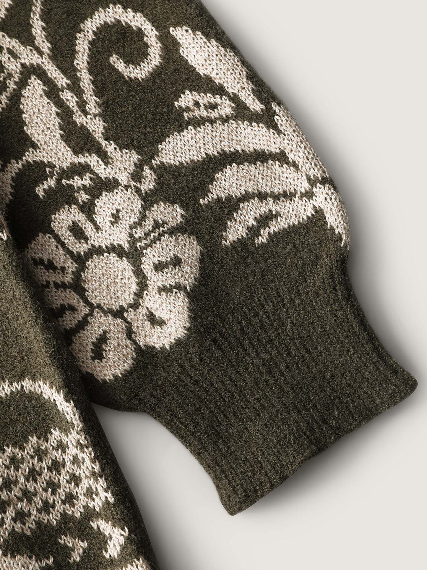 Retro Floral Jacquard Lantern Sleeve Cardigan