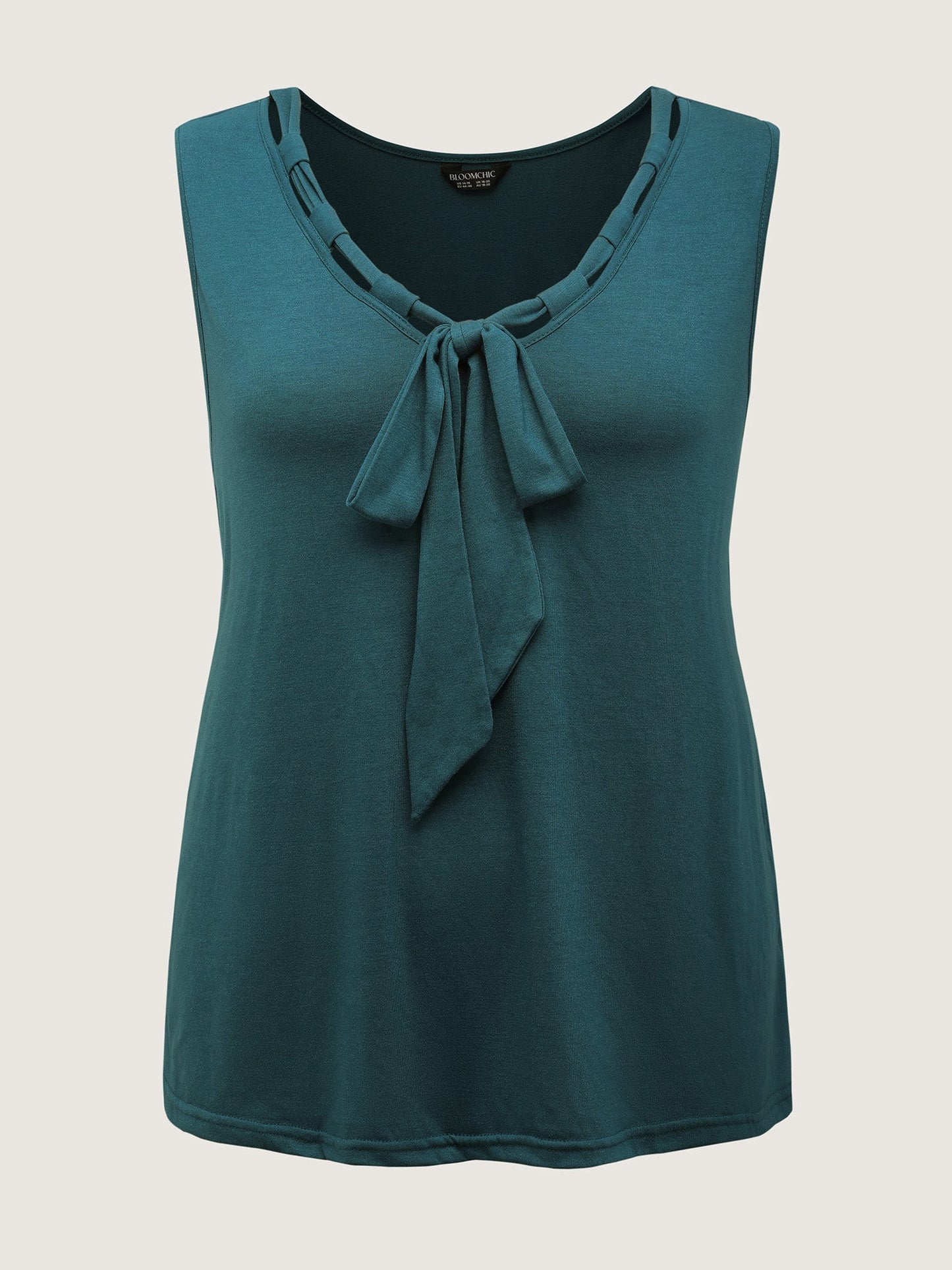 Supersoft Stretchy Bowknot Neckline Tank Top