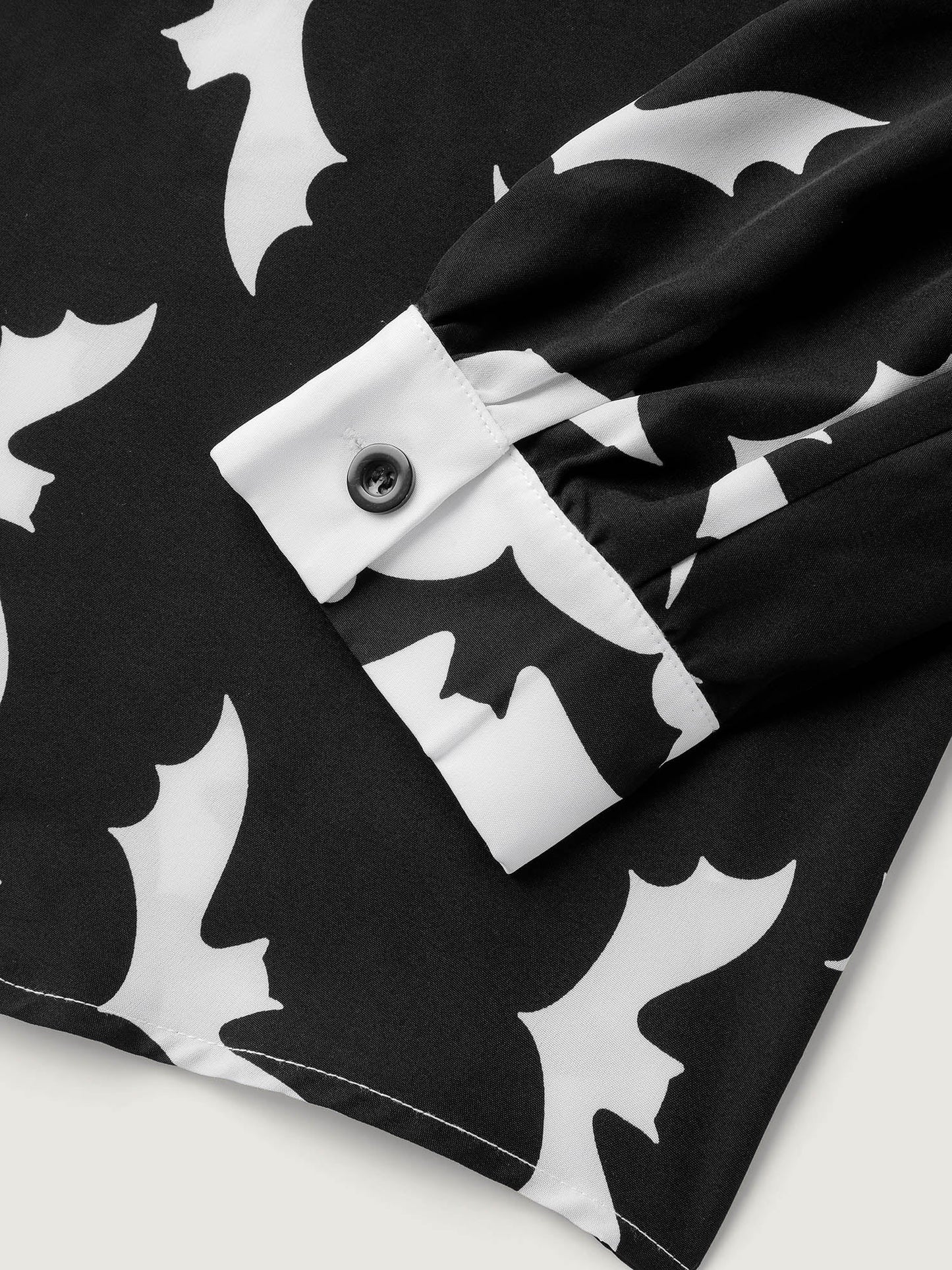 Color Block Flying Bats Button-Down Shirt