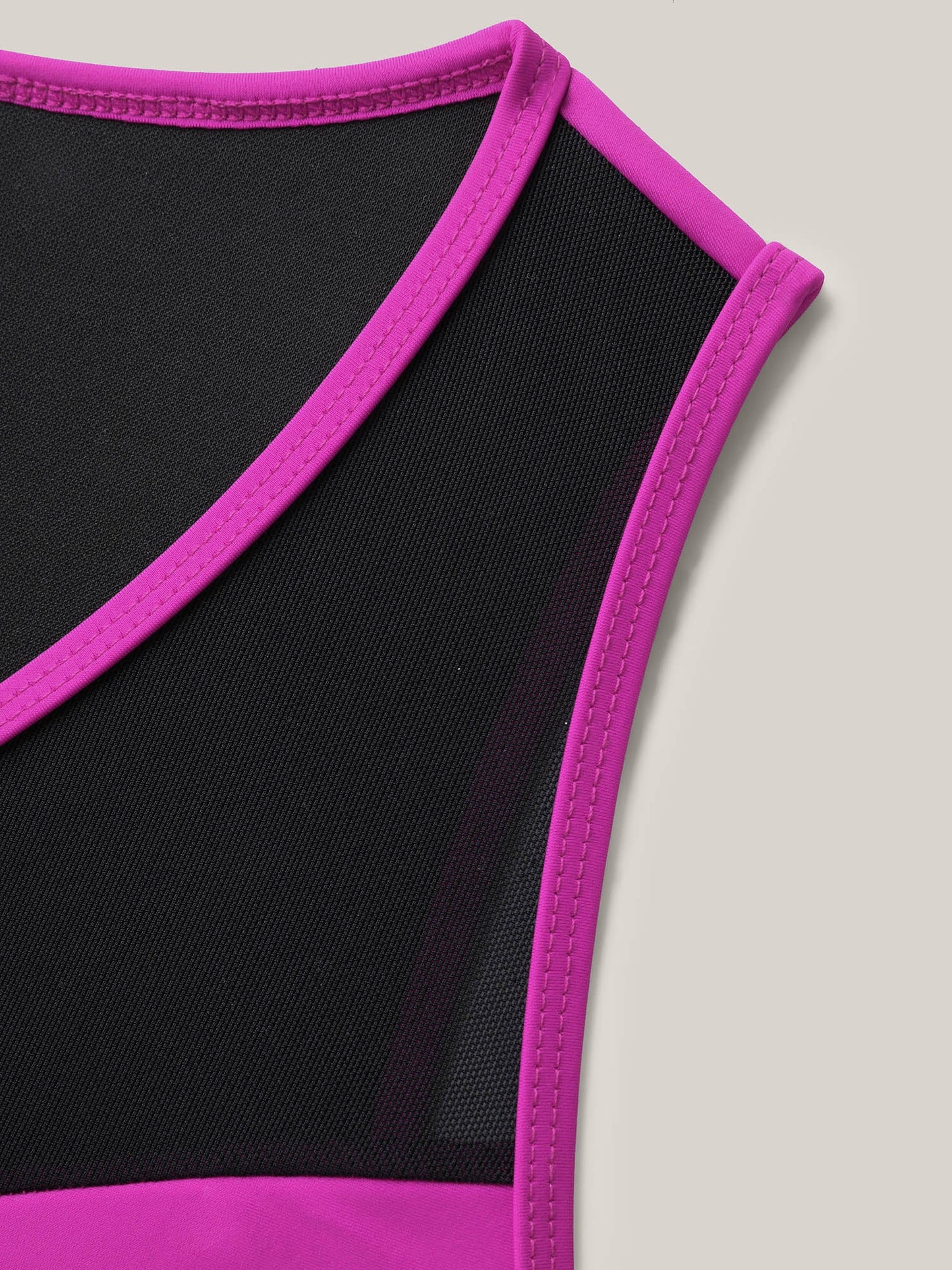 Glide Lock Zipper Color Block Swim Top