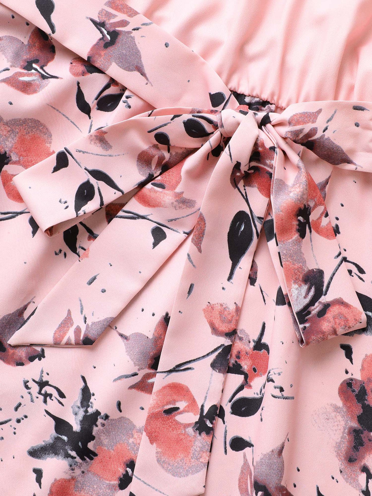 Halter Neck Floral Patchwork Midi Dress