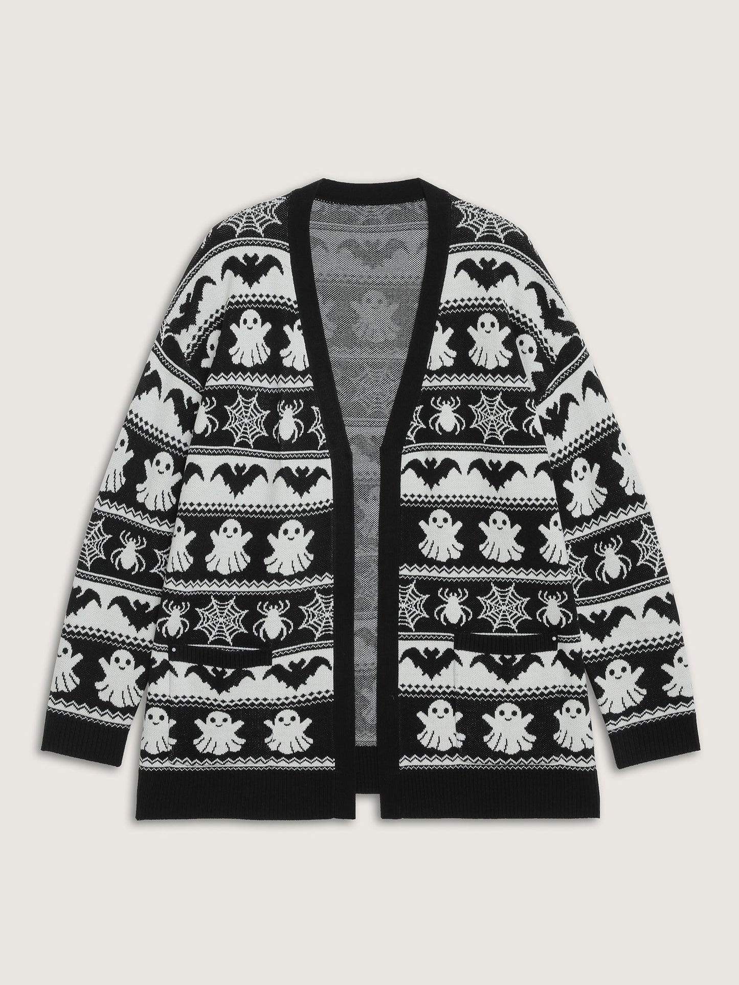 Halloween Elements Jacquard Knit Cardigan