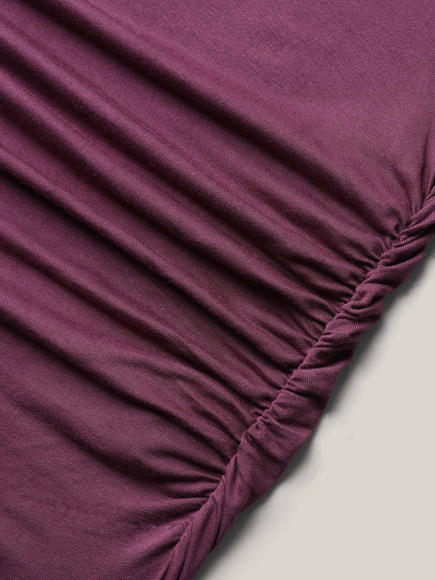 Bow-Tie Ruched Waist Solid Tank Top